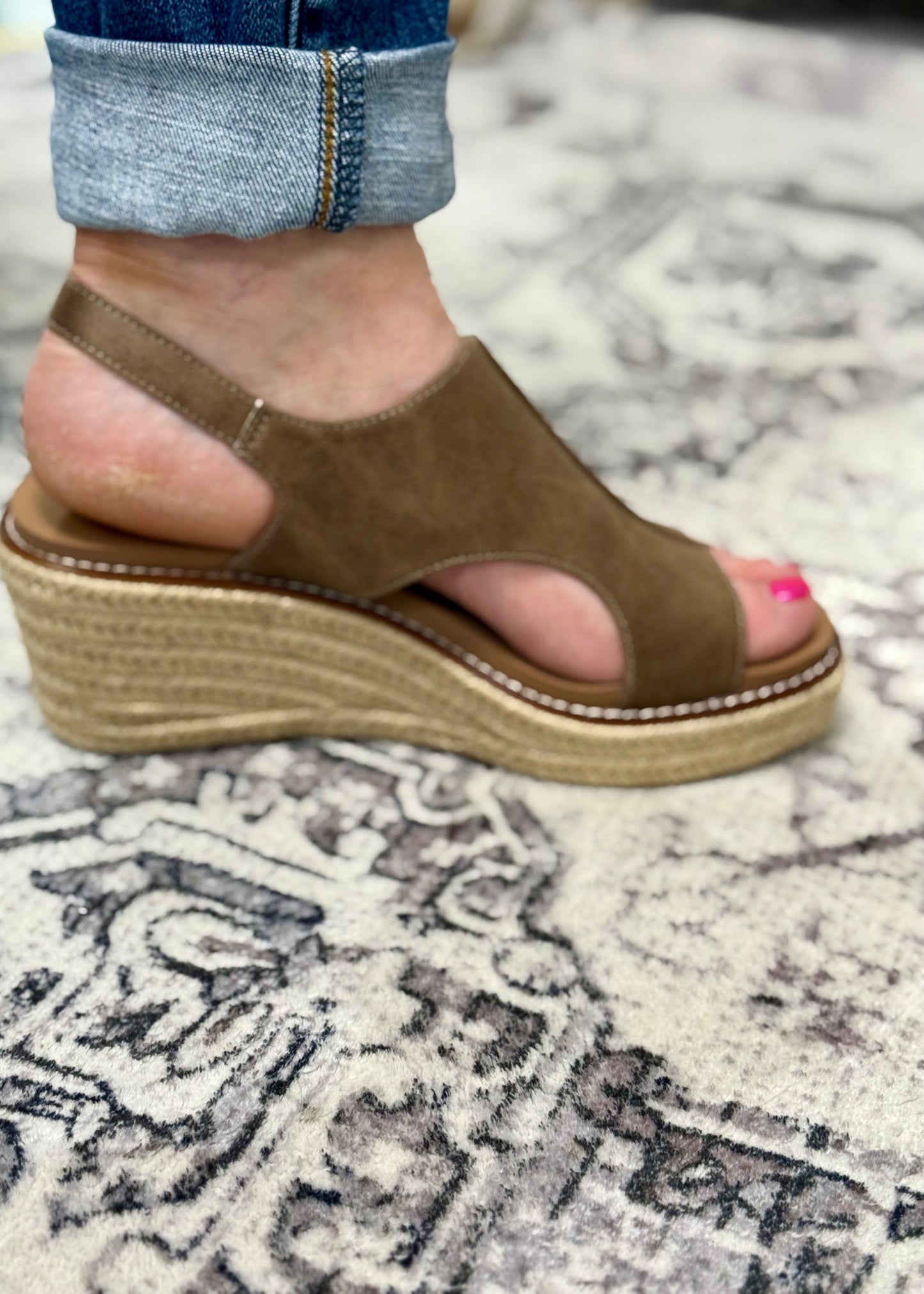 "K Bye" Espadrille Wedge Heel Sandals