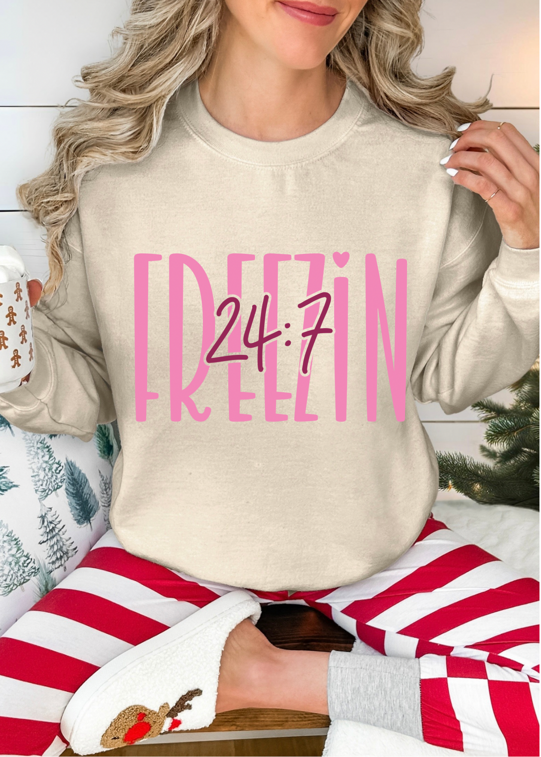 FREEZIN' 24:7 TEE OR CREWNECK