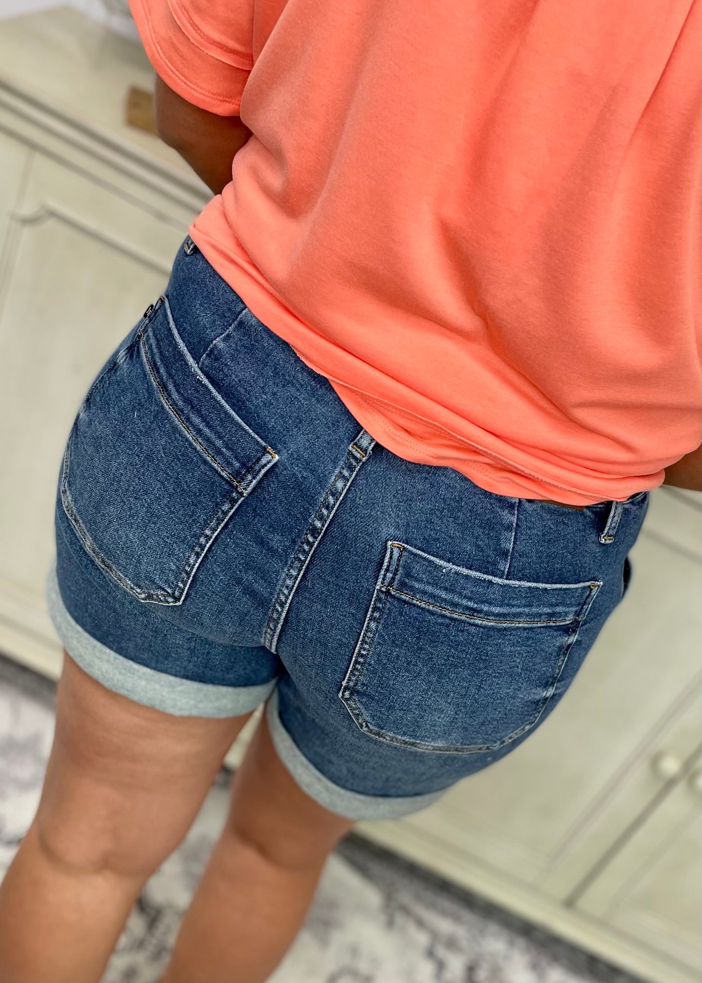 Judy Blue (JB150343) High Waist Cuff Jogger Shorts