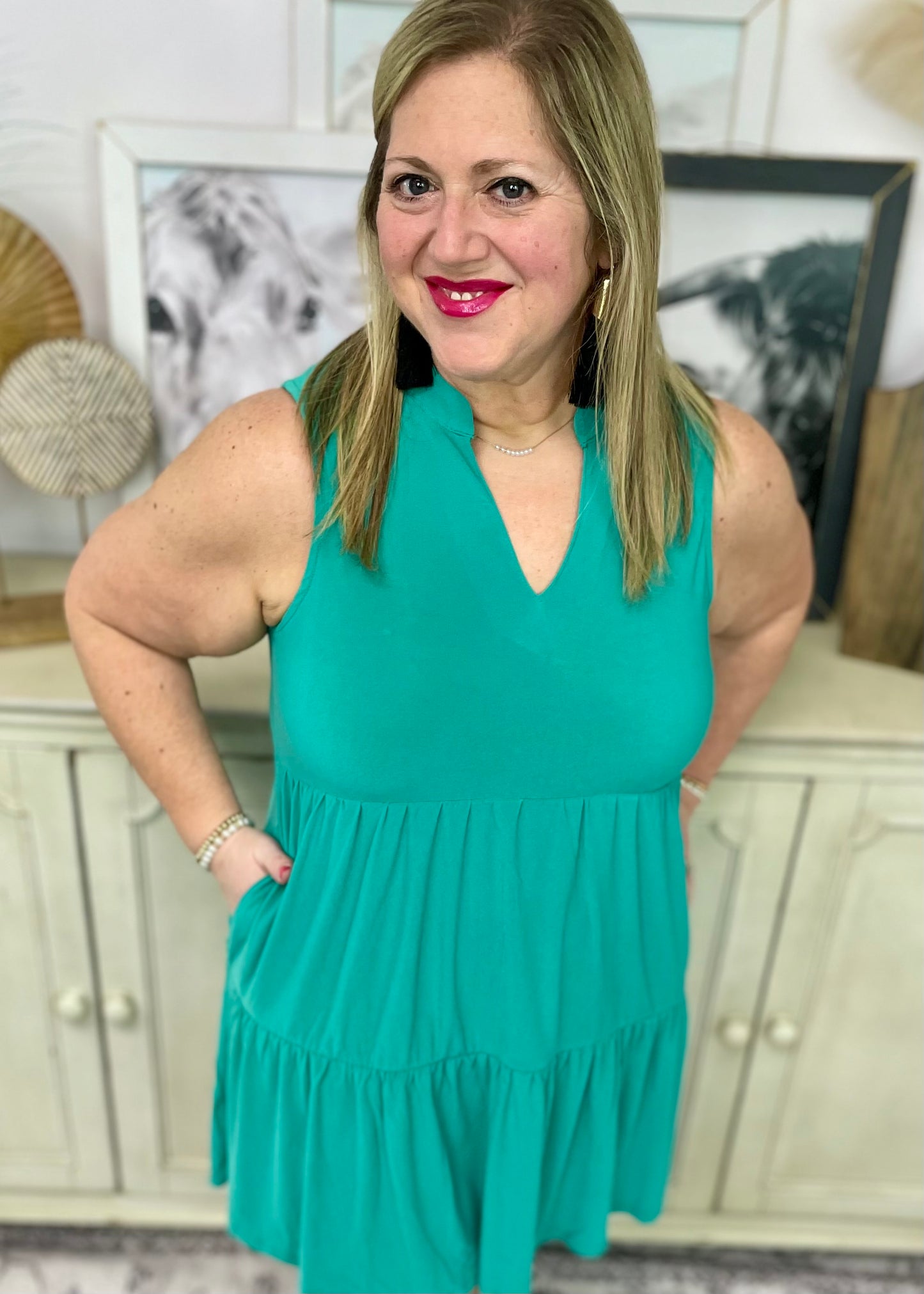 Emerald Tiered Dress