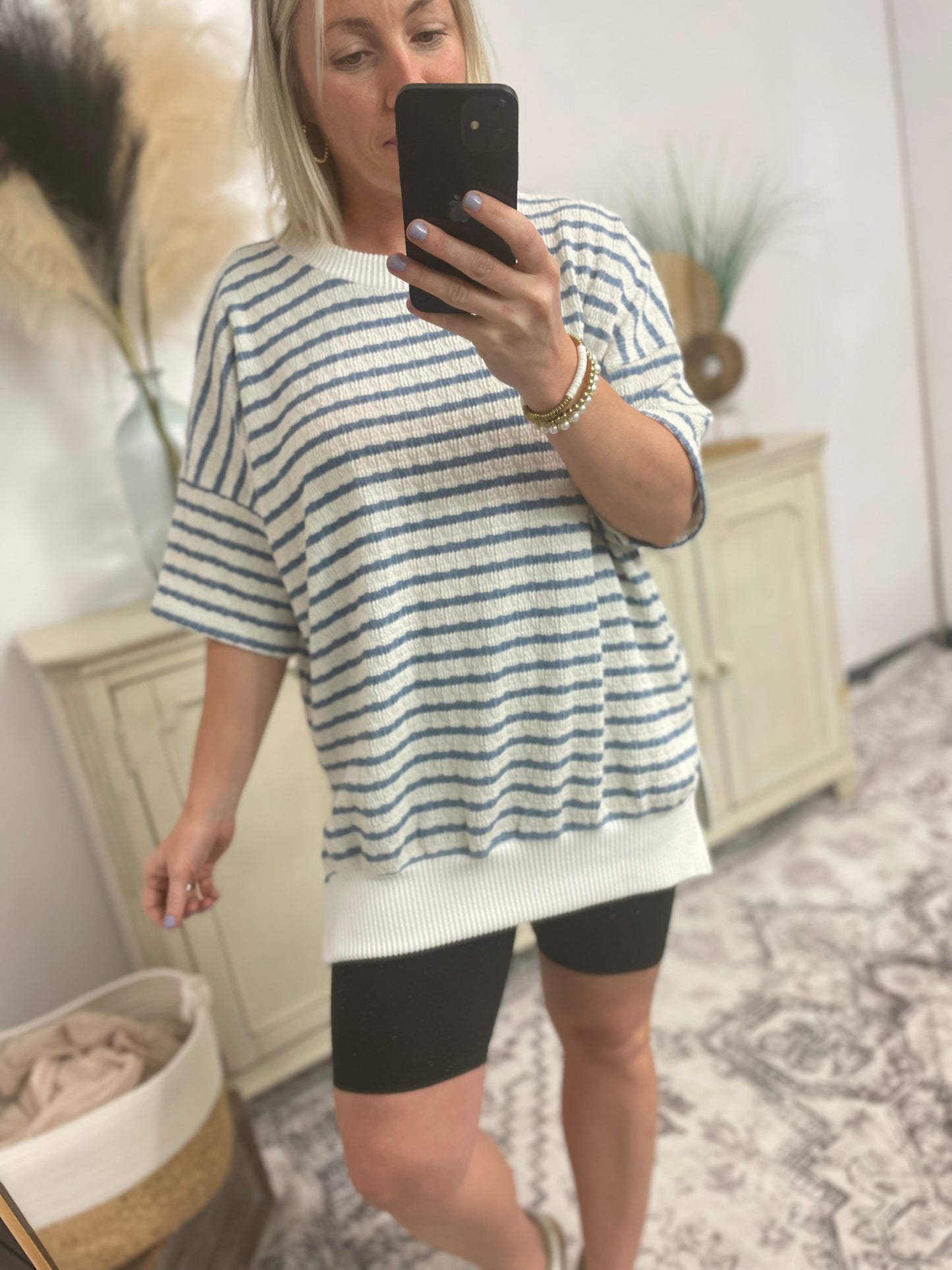 Denim - Light and Lush Striped Tunic