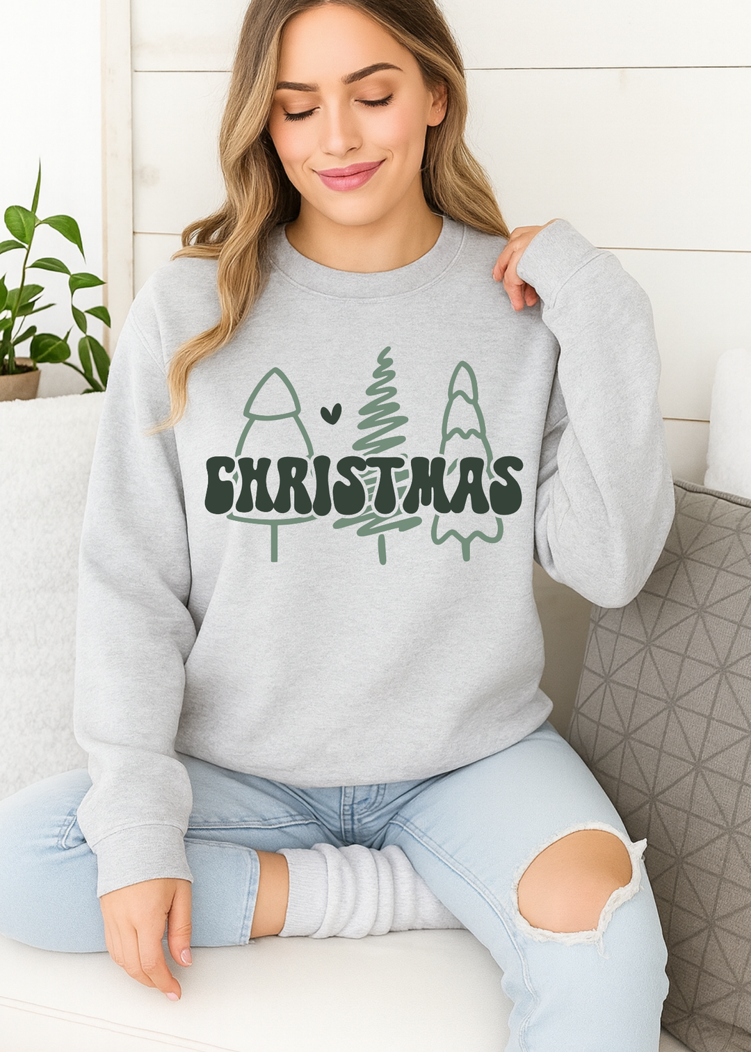 CHRISTMAS TREE TEE OR SWEATSHIRT