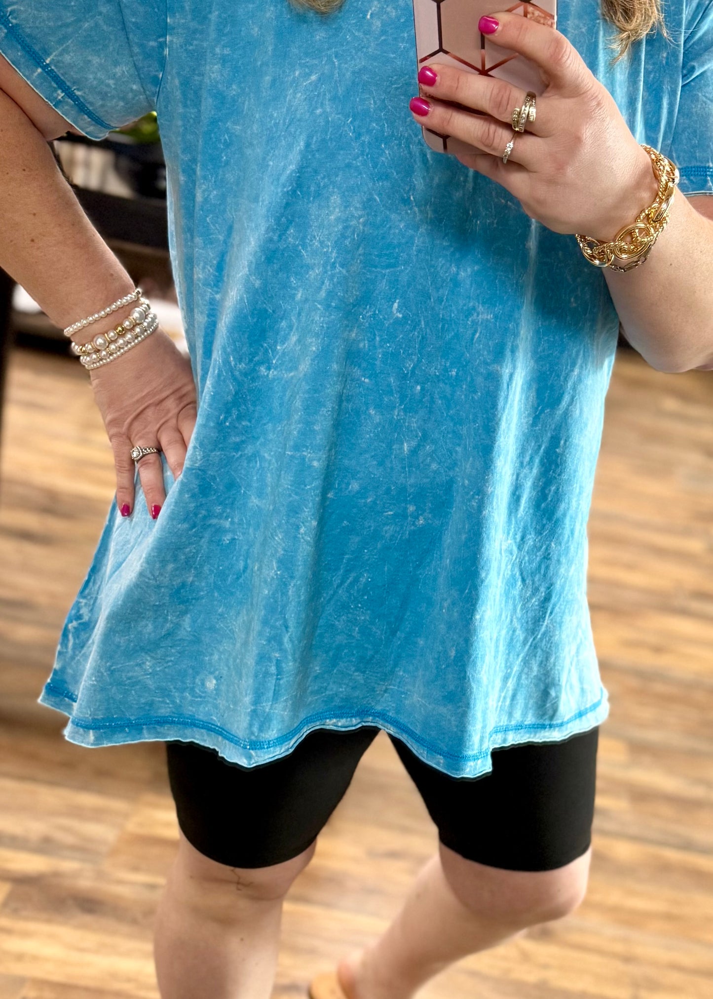 Deep Sky Crinkle Wash Tee