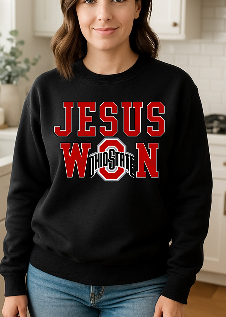 JESUS WON GRAPHIC TEE OR SWEATSHIRT