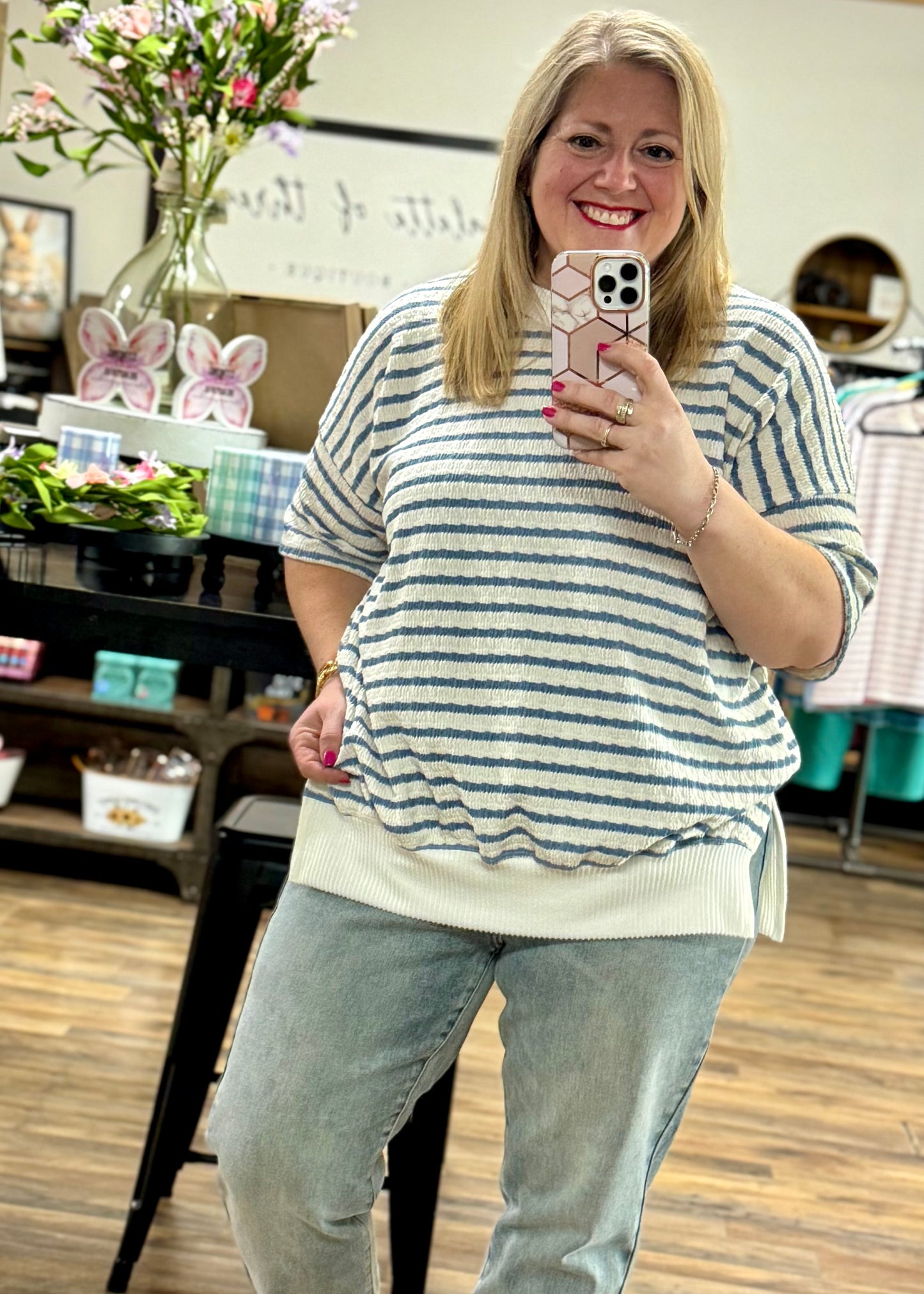 Denim - Light and Lush Striped Tunic