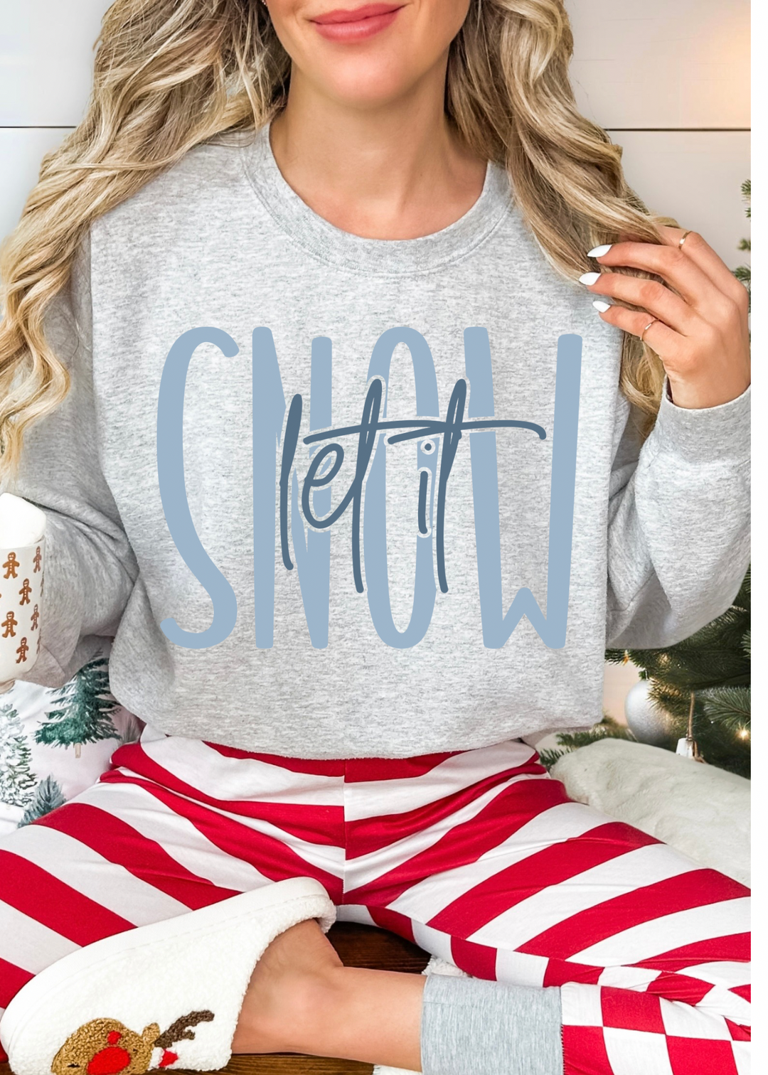LET IT SNOW TEE OR CREWNECK