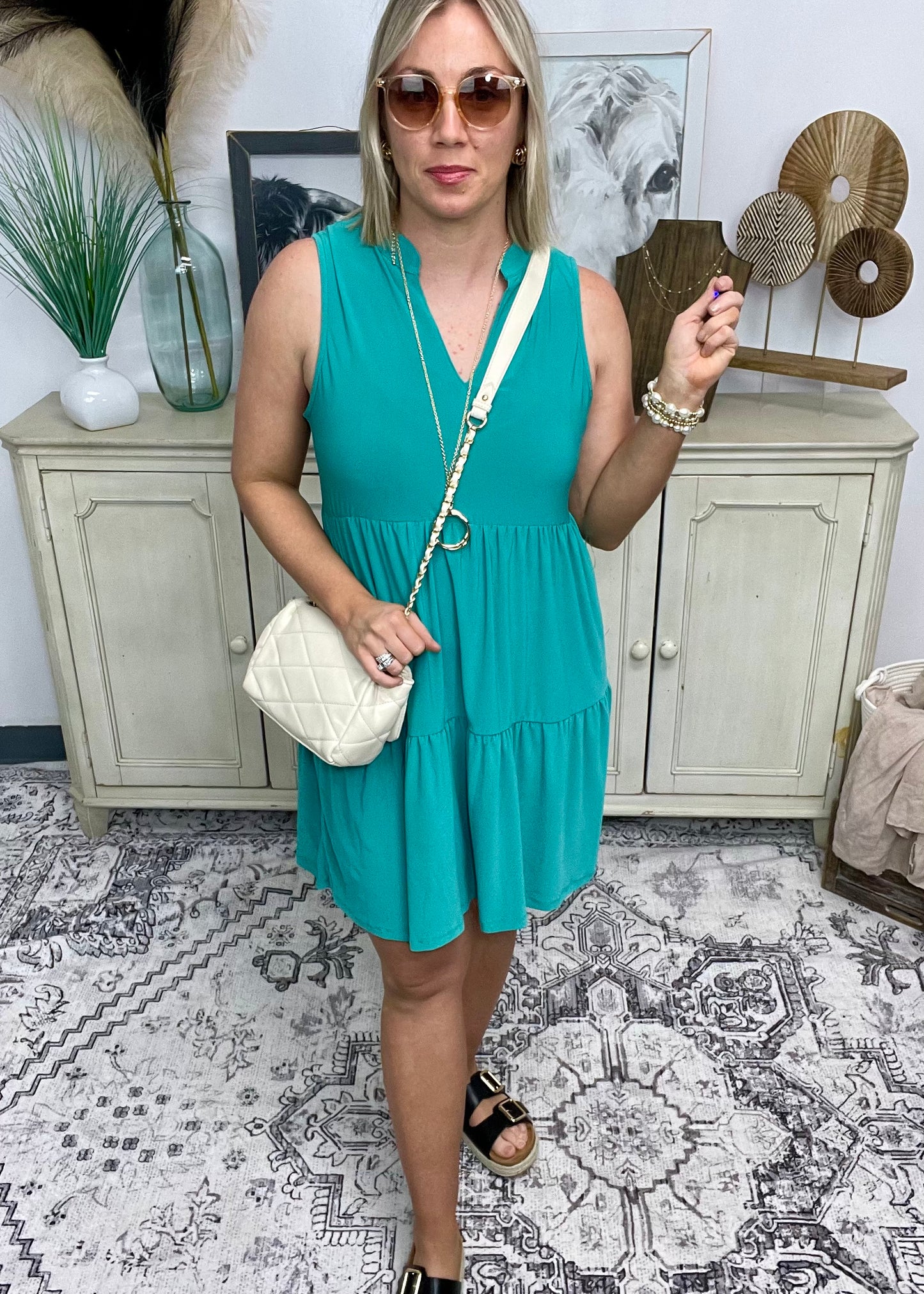 Emerald Tiered Dress