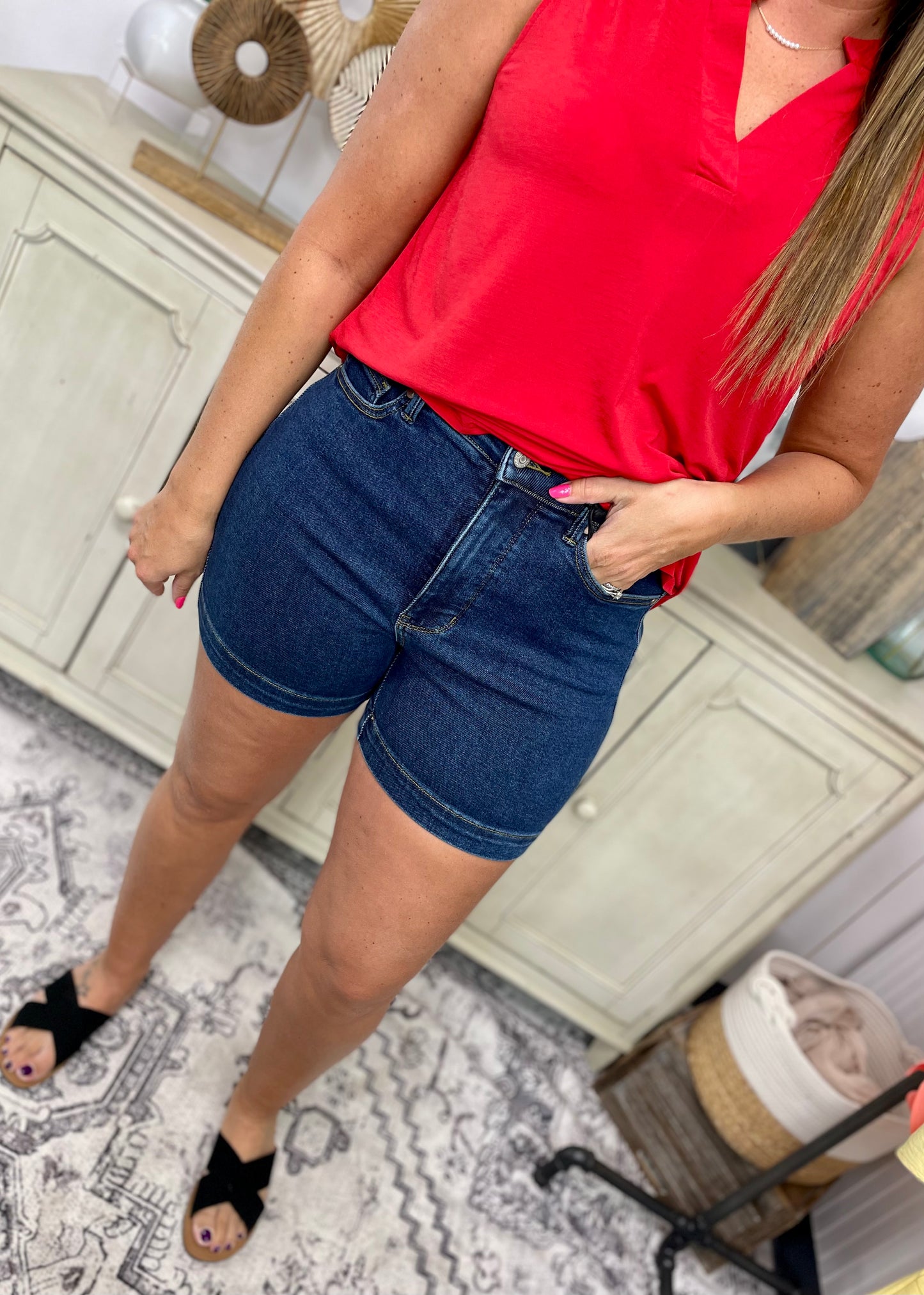 Judy Blue (JB150333) High Waist Tummy Control Shorts