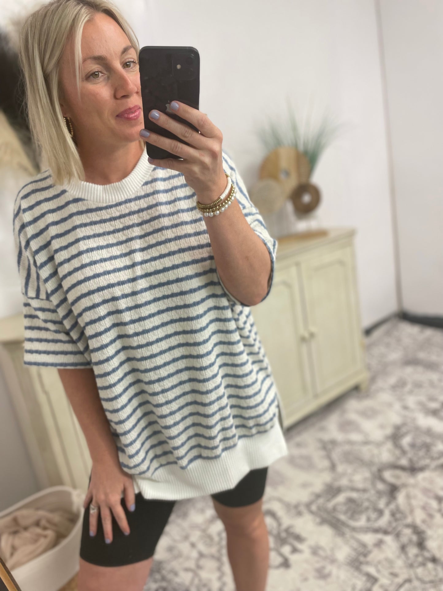 Denim - Light and Lush Striped Tunic