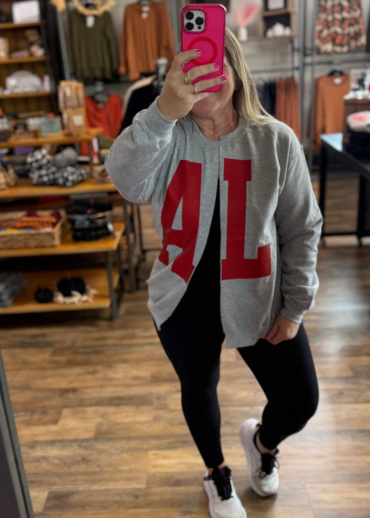Alabama Split Sweatshirt Cardi - Made to Order