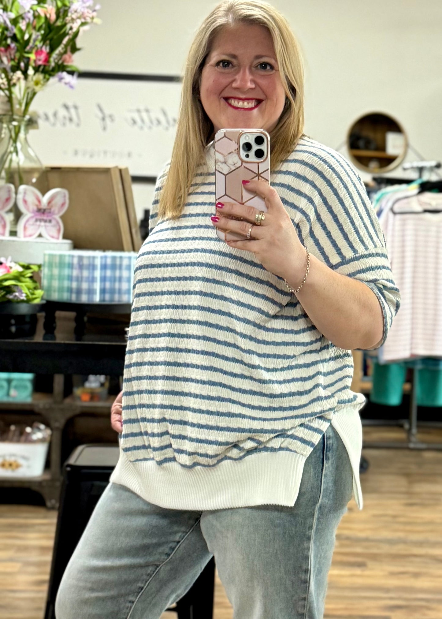 Denim - Light and Lush Striped Tunic