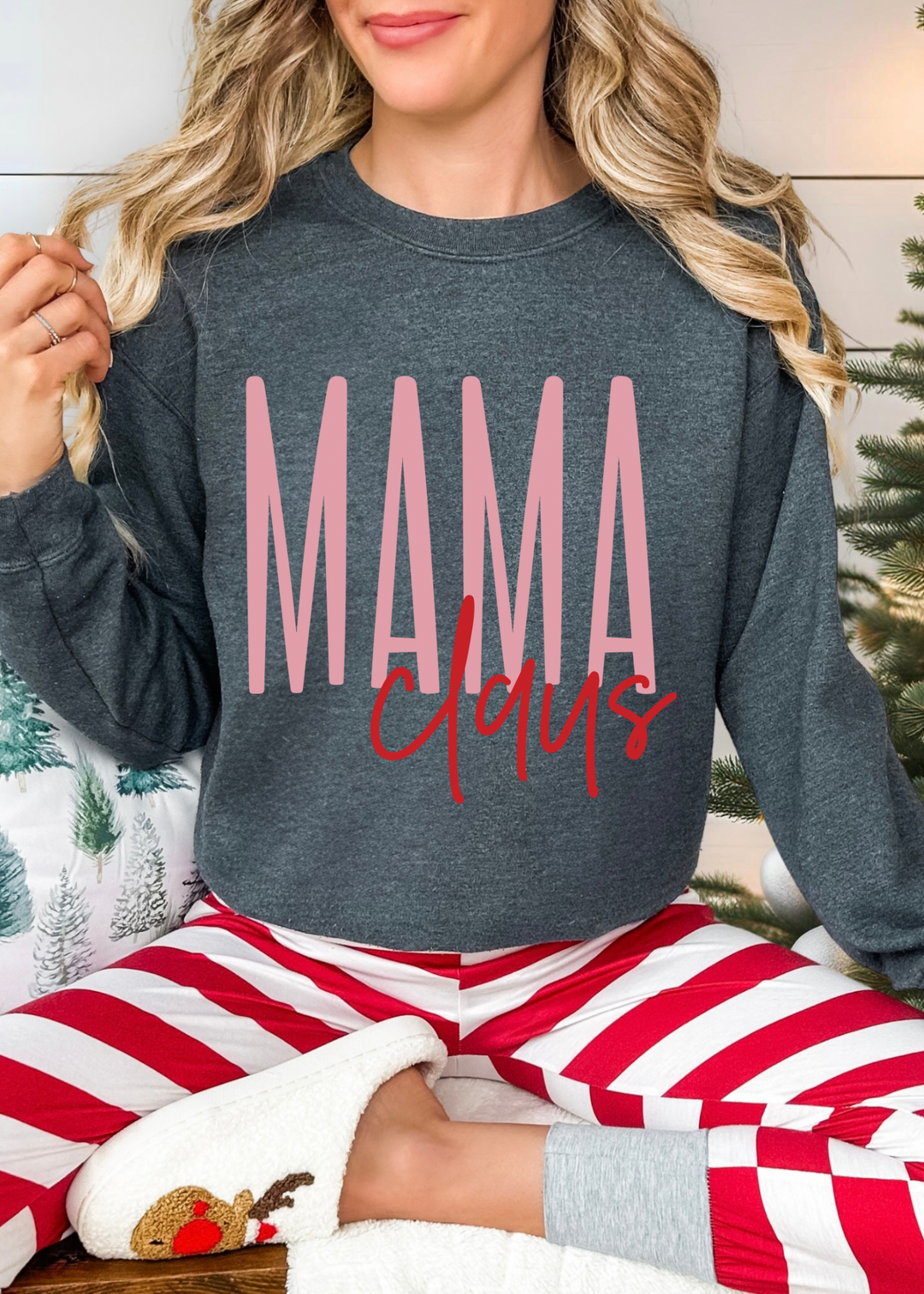 MAMA CLAUS TEE OR CREWNECK