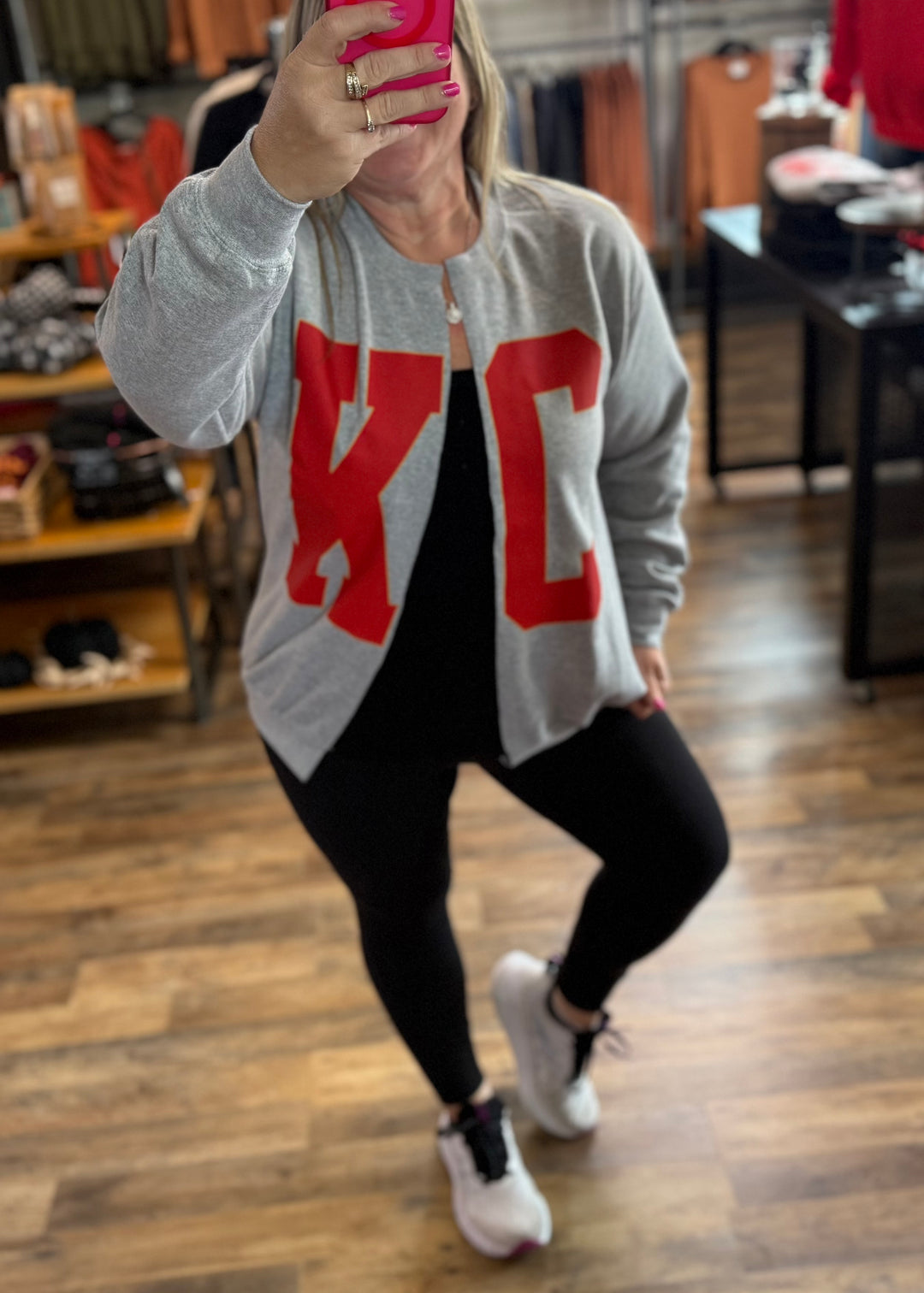PREORDER - ✨ Viral ✨KC Split Sweatshirt Cardi