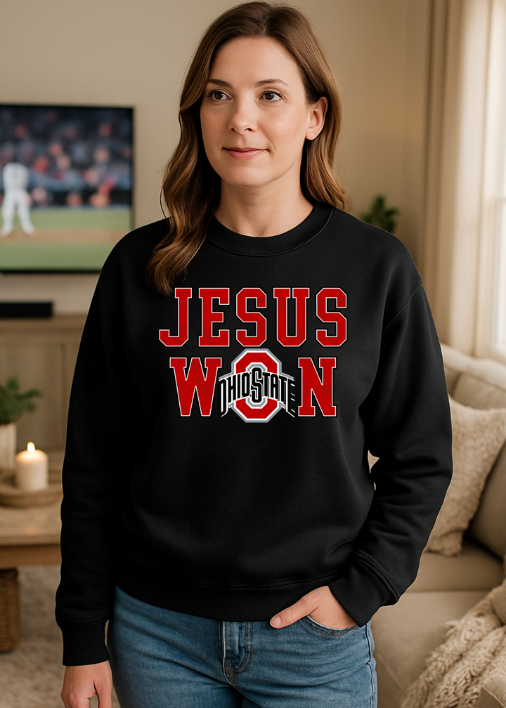 JESUS WON GRAPHIC TEE OR SWEATSHIRT