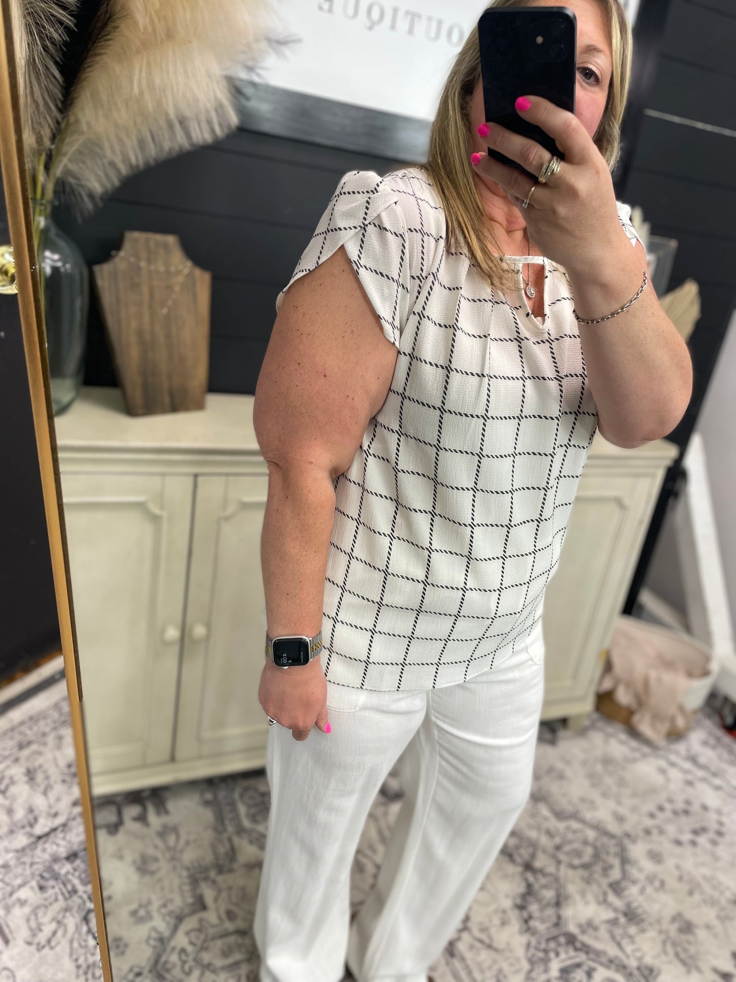 Crepe Pleated Top