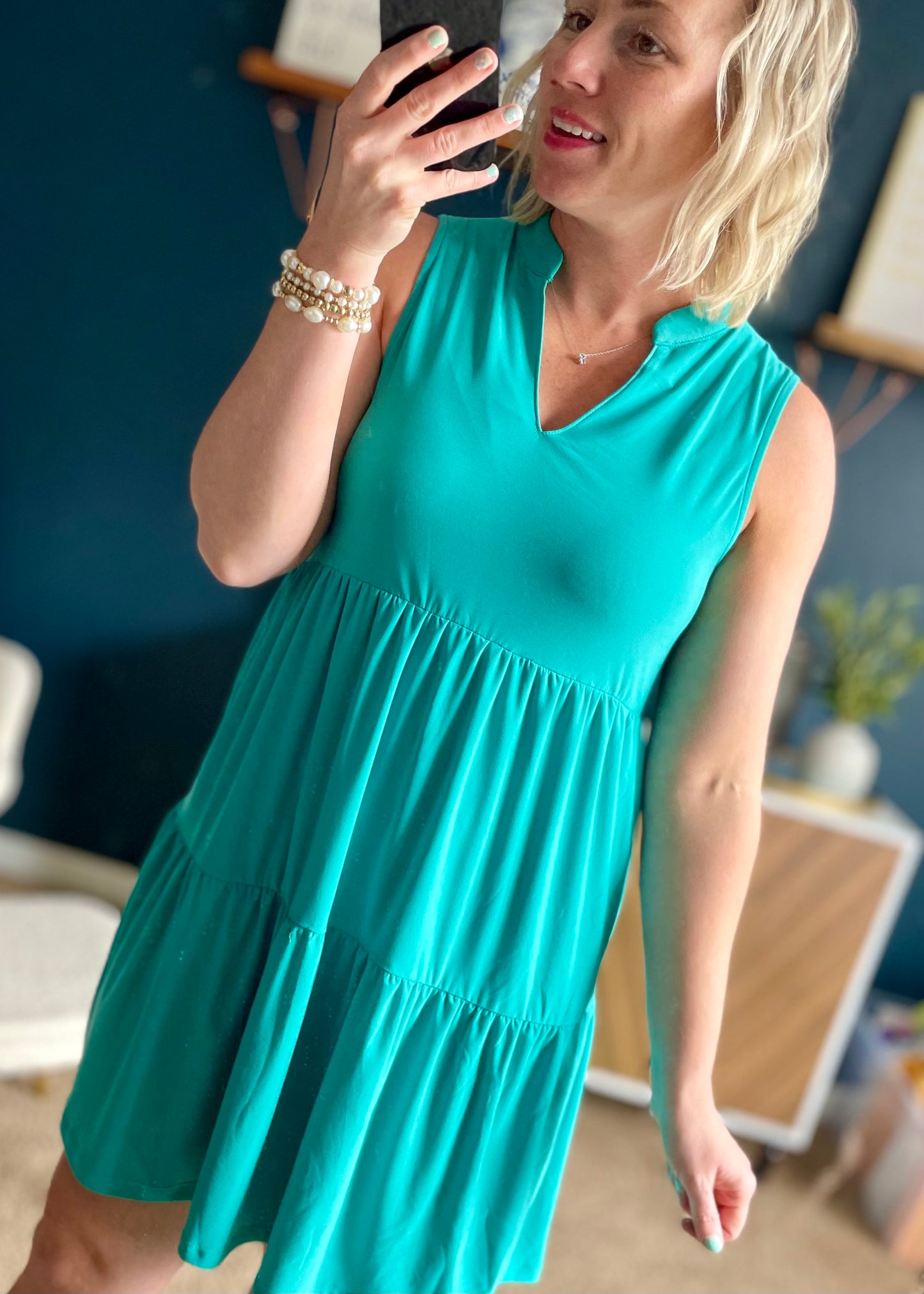 Emerald Tiered Dress