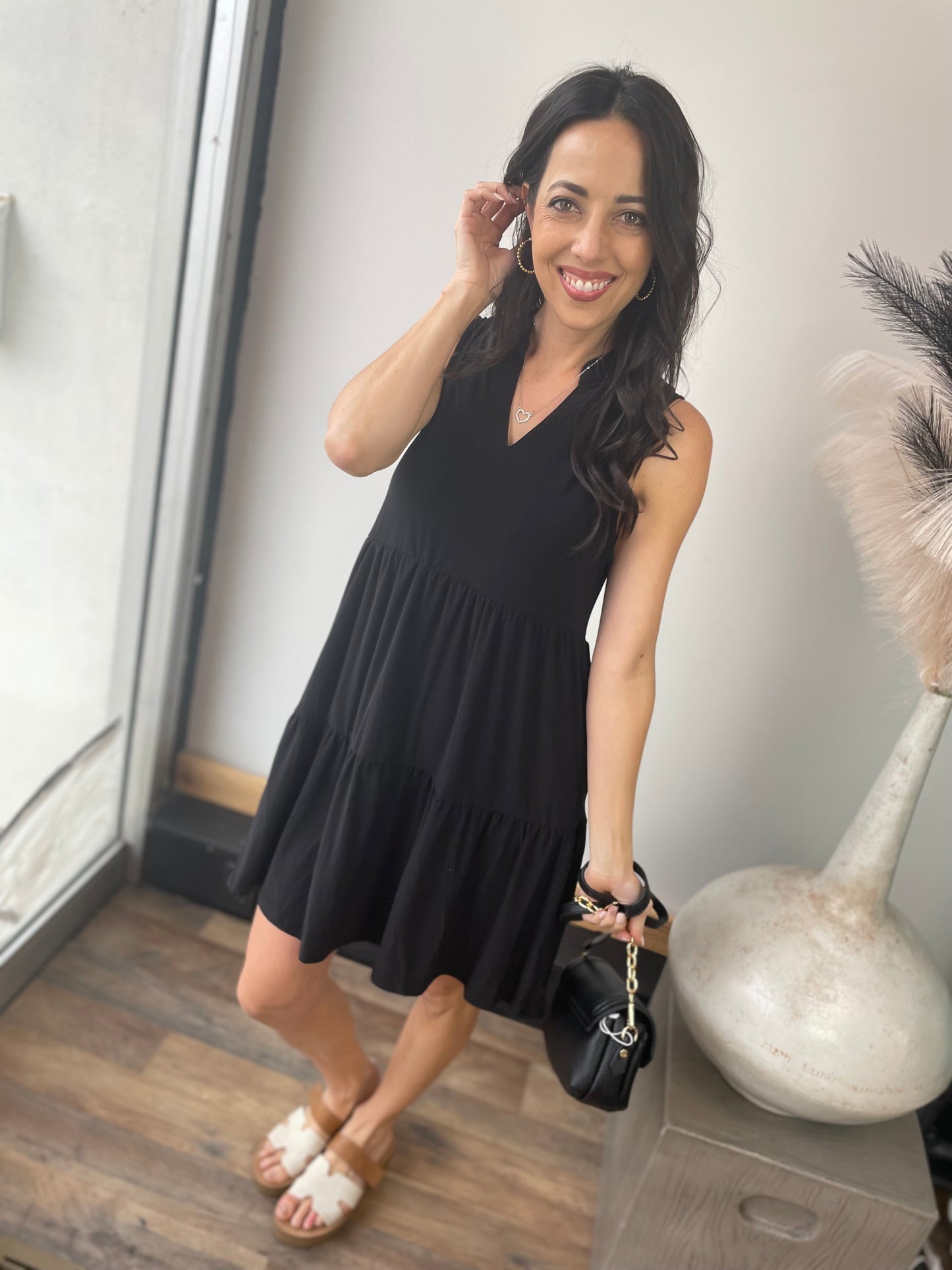 Black Casablanca Detailed Snap Crossbody