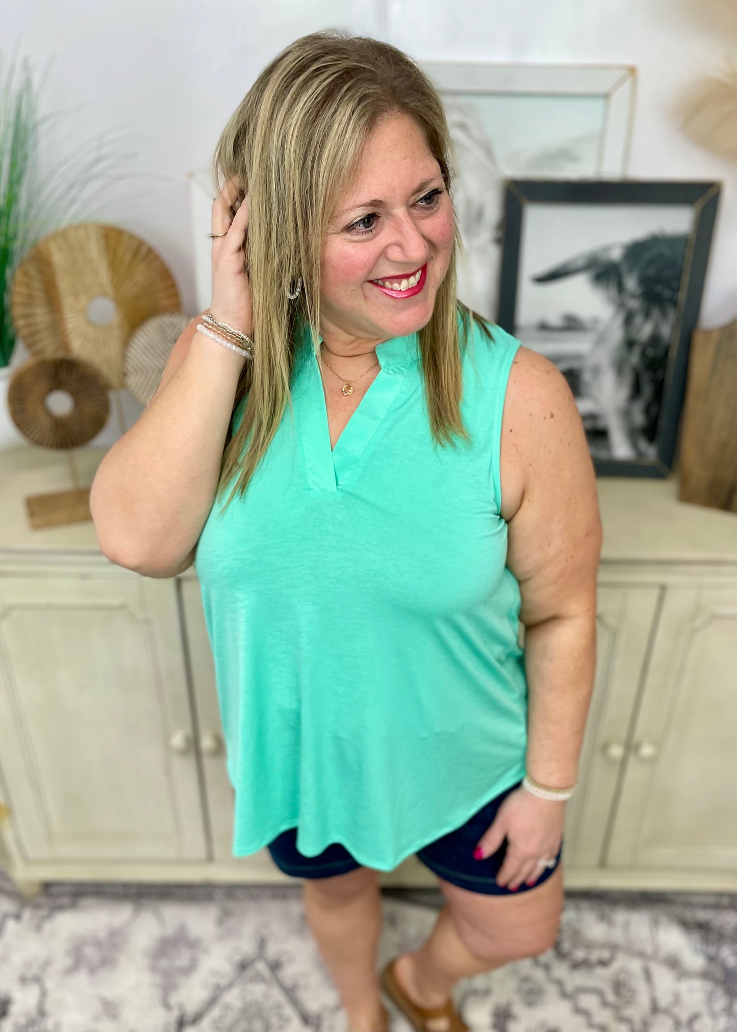 Mint Sleeveless Tank Top