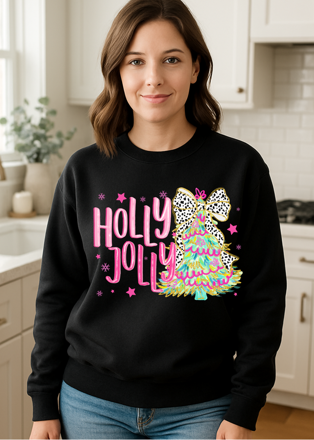 HOLLY JOLLY TEE OR SWEATSHIRT