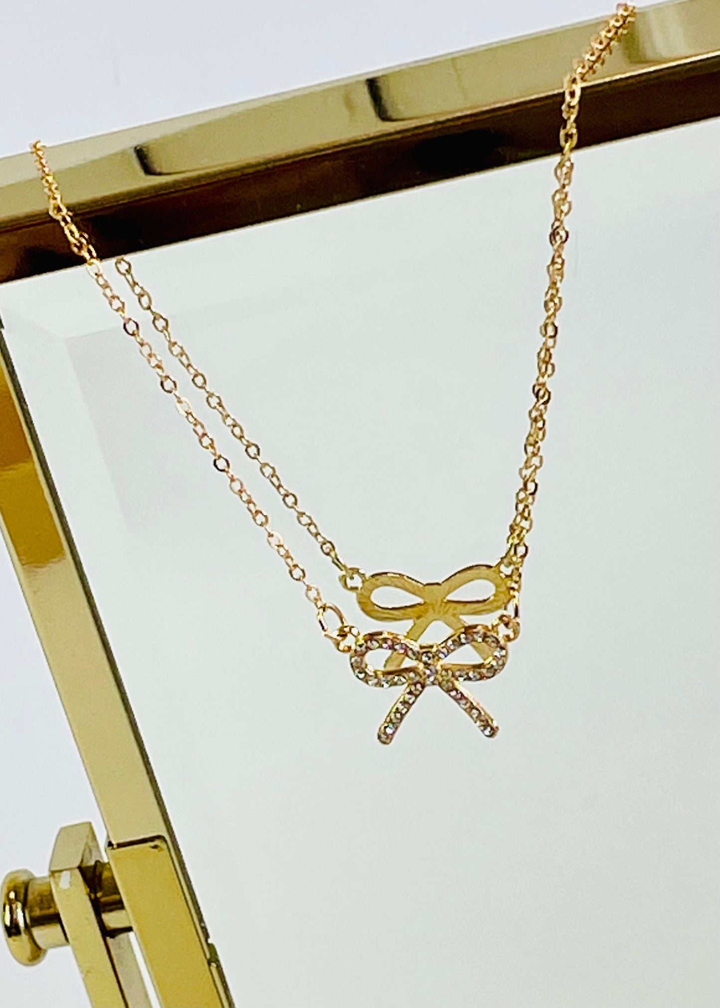 Gold Bow Necklace