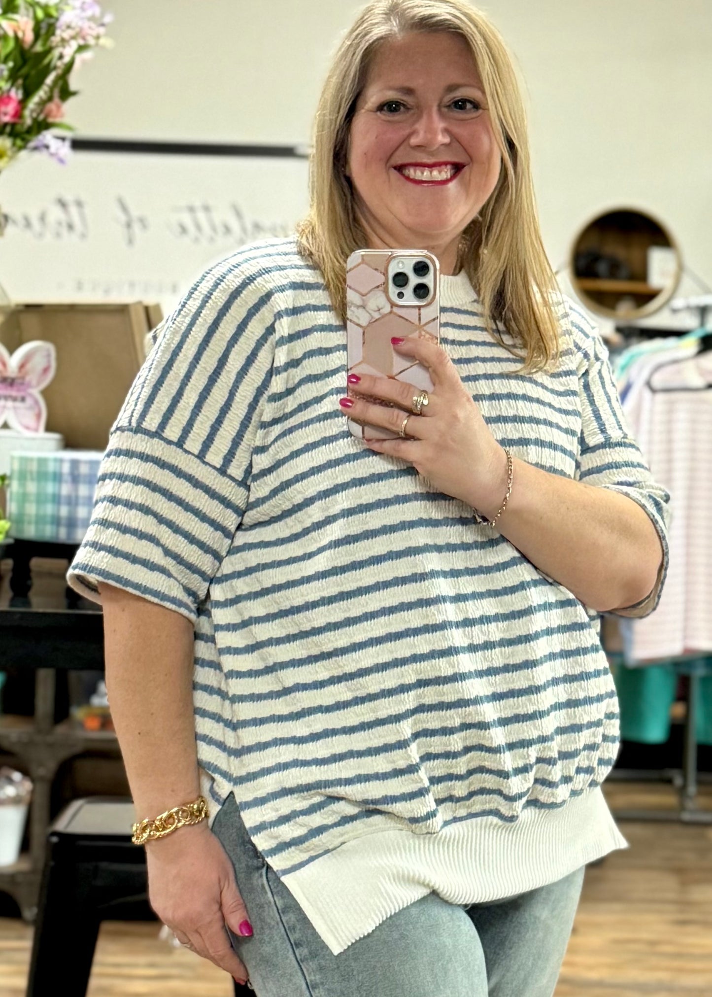 Denim - Light and Lush Striped Tunic