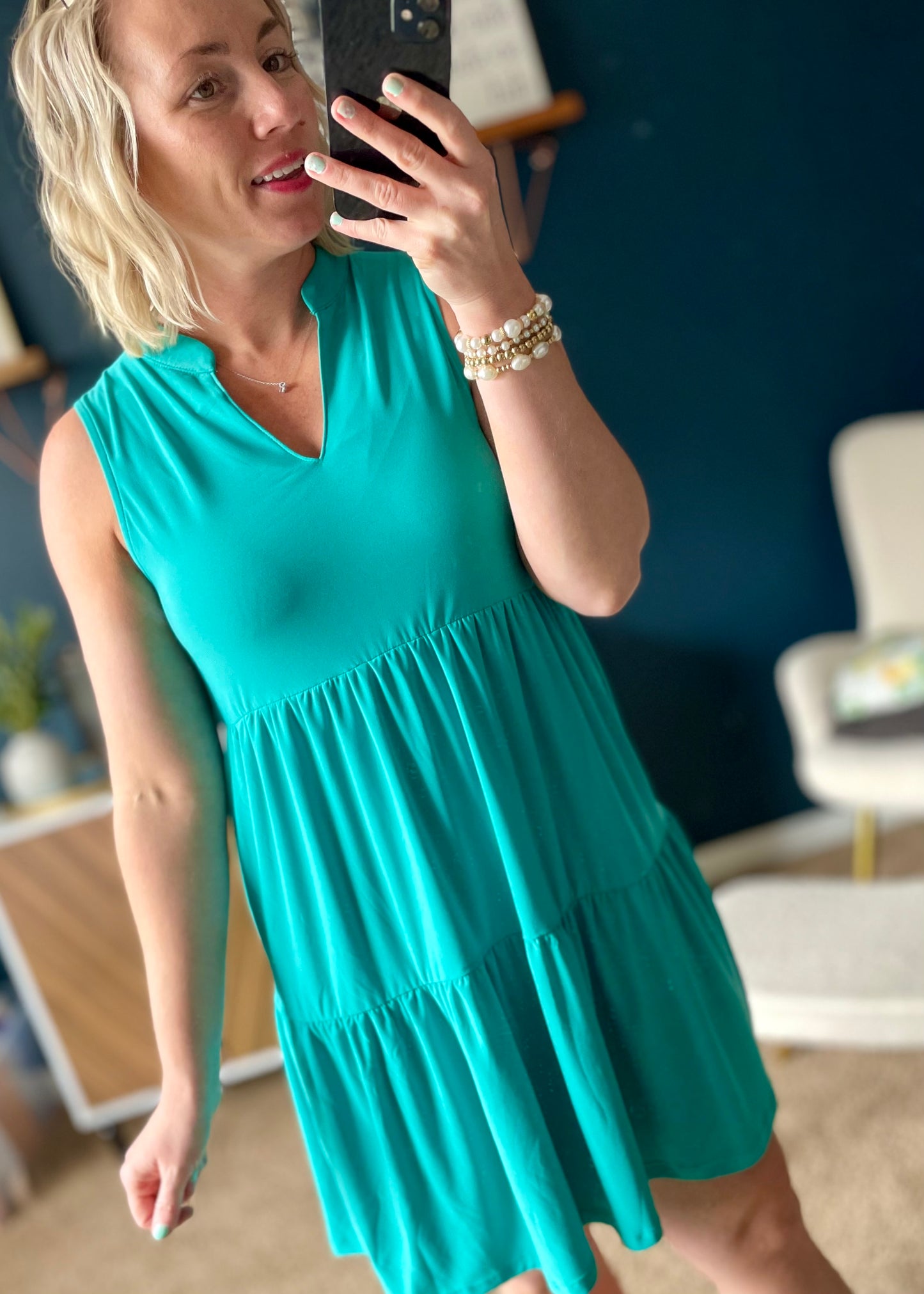 Emerald Tiered Dress