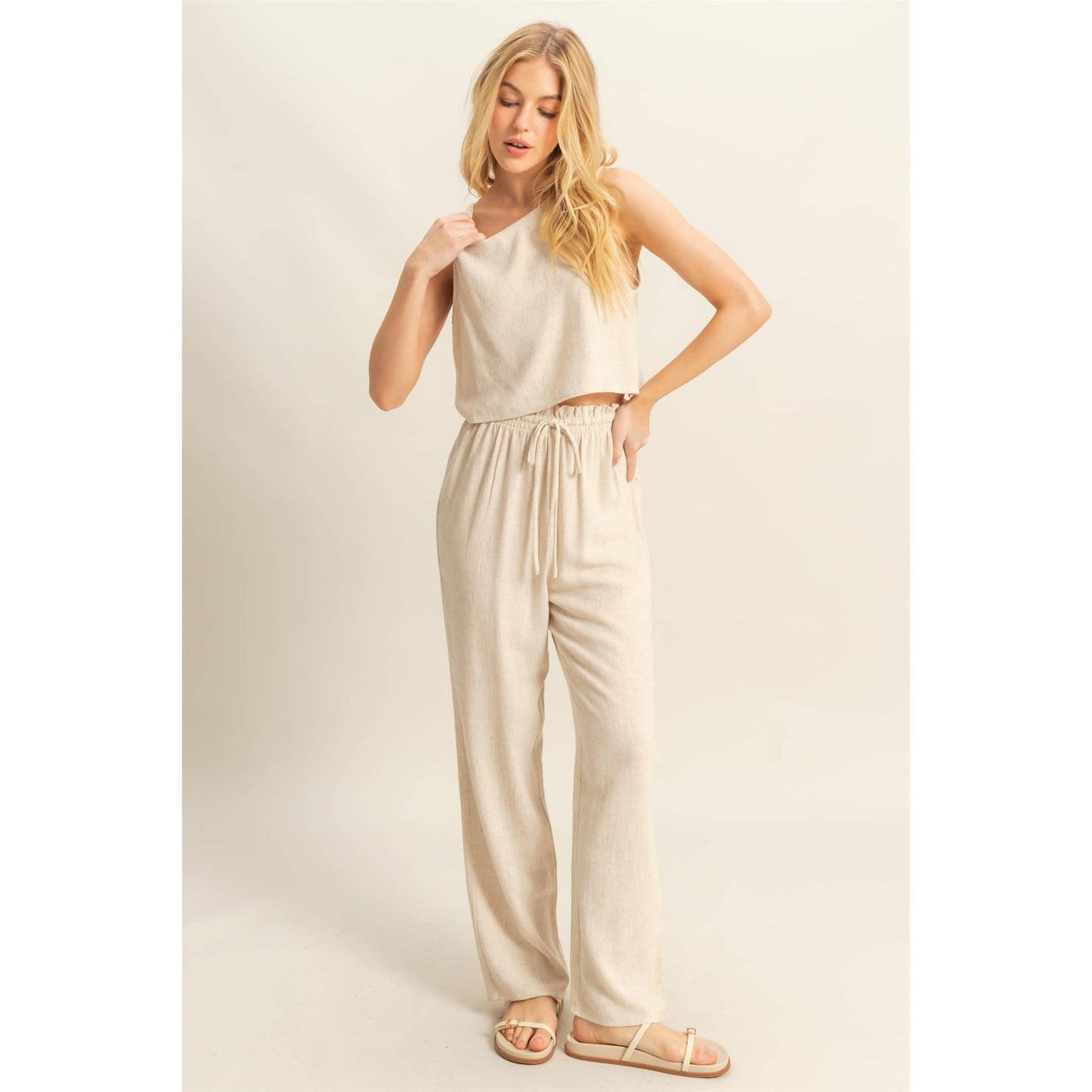 Sleeveless Top: OATMEAL