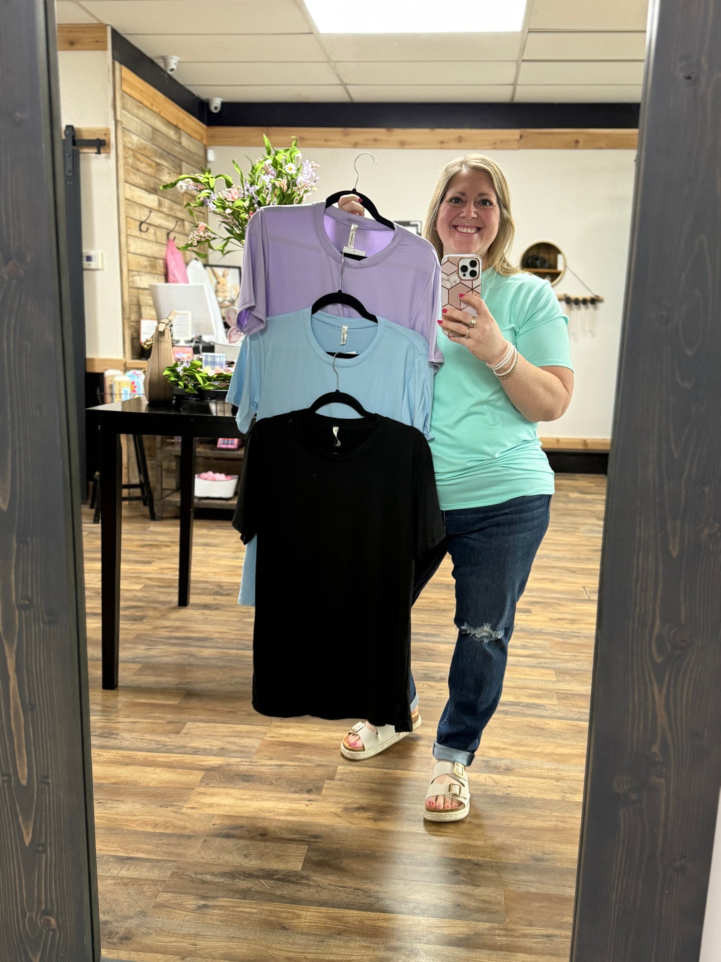Sapphire Short Sleeve Basic Tee