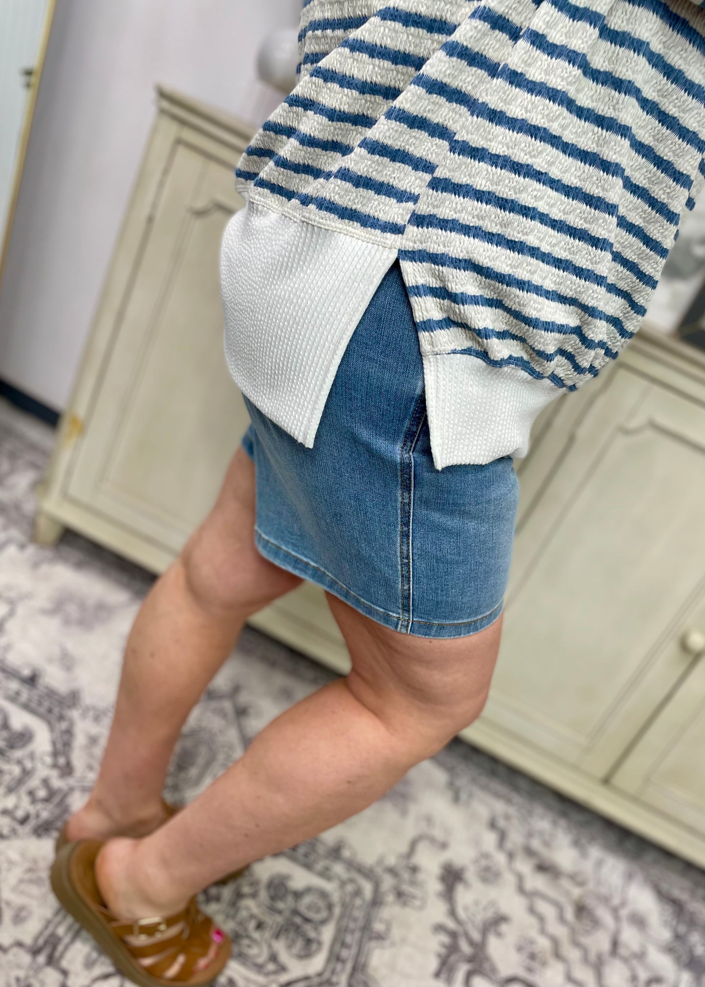 Denim - Light and Lush Striped Tunic