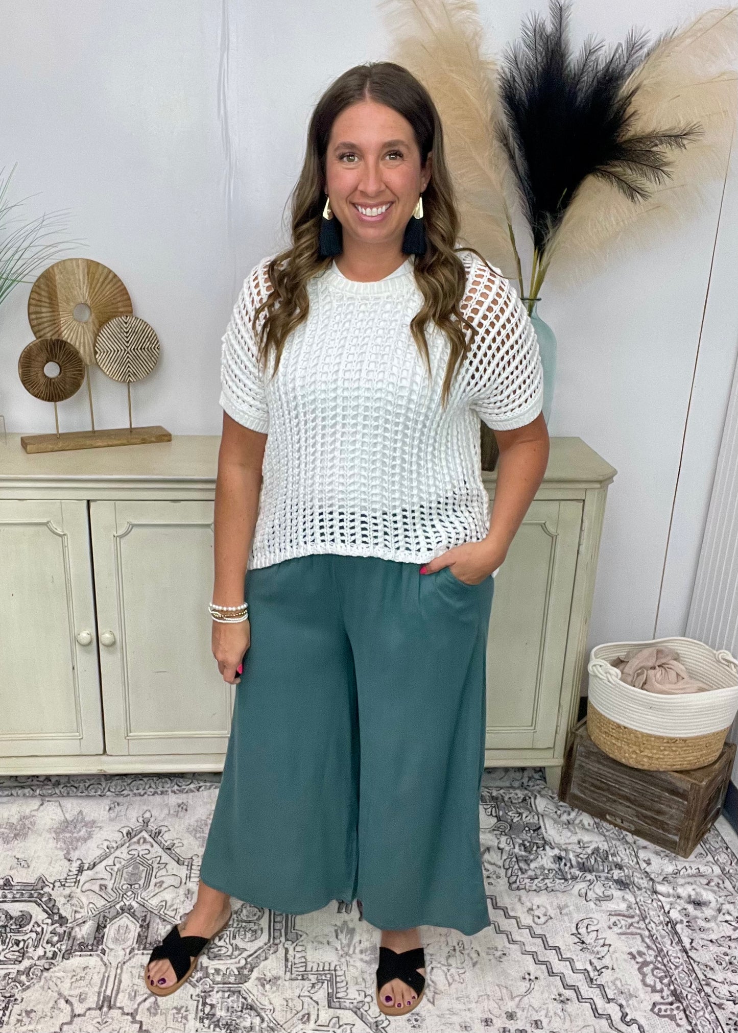 Ash Jade Linen Pant