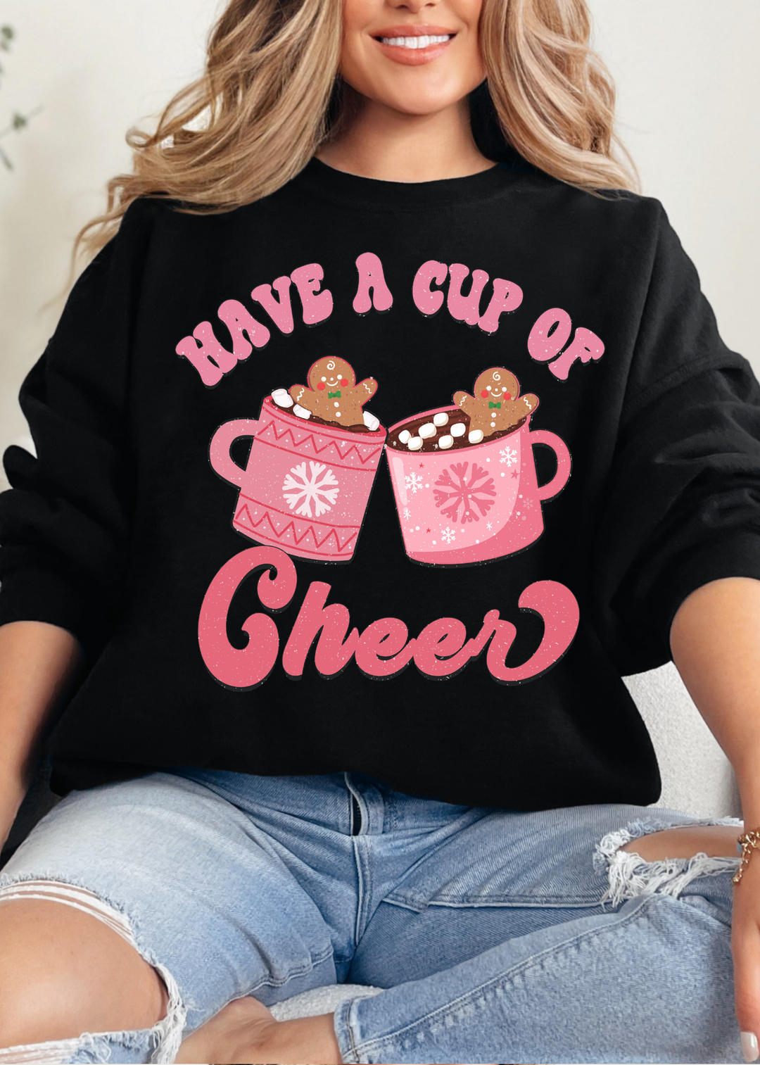 CUP OF CHEER TEE OR CREWNECK