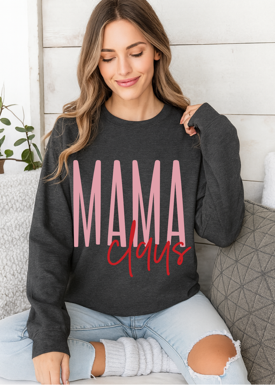 MAMA CLAUS TEE OR SWEATSHIRT