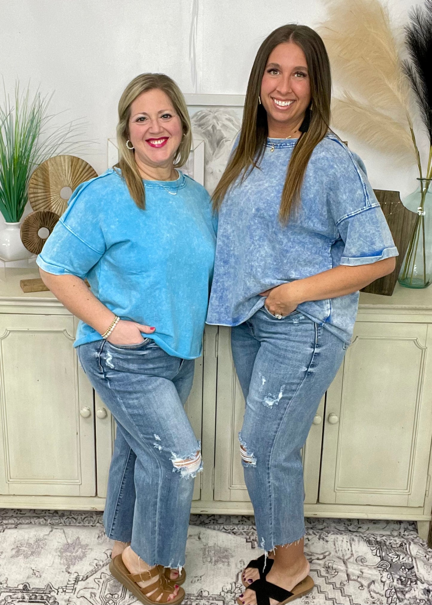 Judy Blue JB82256 - High Rise Distressed Wide Leg Crop