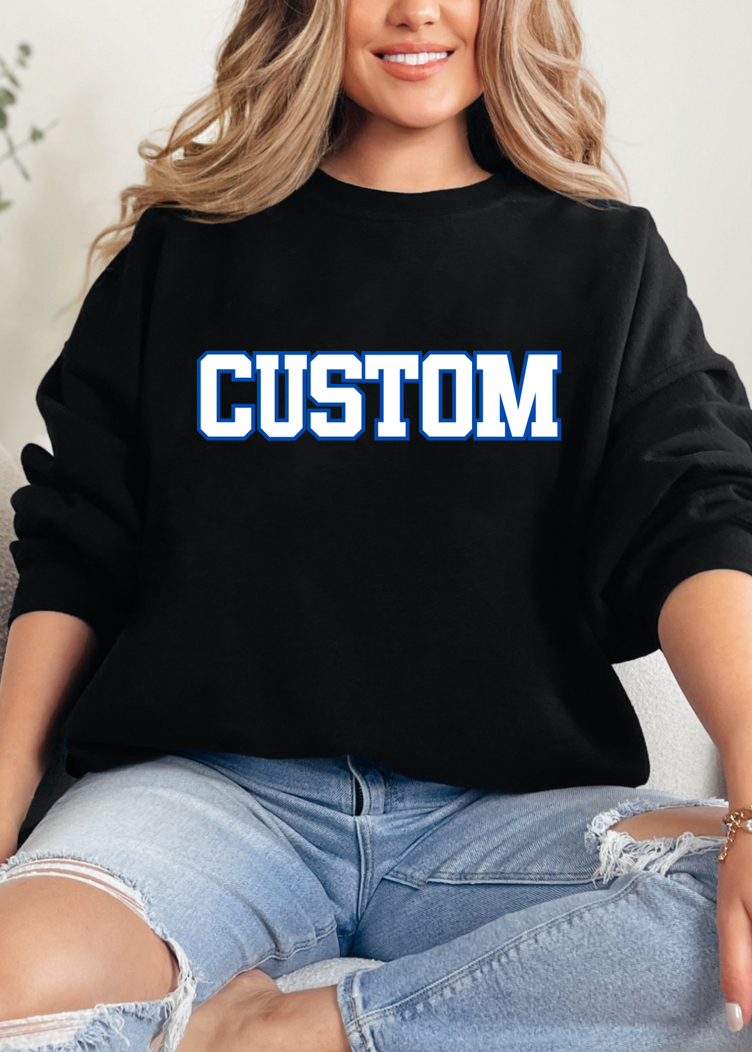 ATHLETIC CUSTOM CREWNECK - YOUTH OR ADULT - MADE TO ORDER