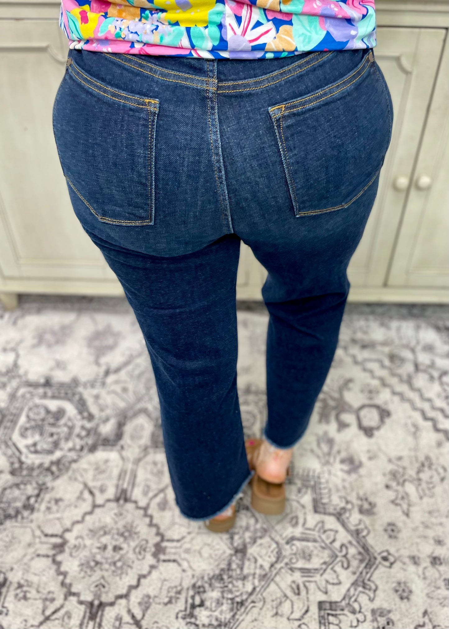 Judy Blue JB82517 - High Rise Wide Leg Cropped Denim