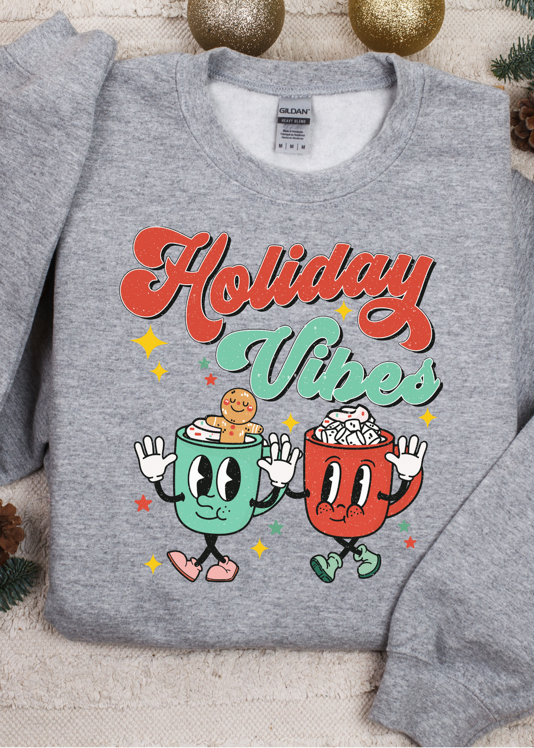 HOLIDAY VIBES TEE OR CREWNECK