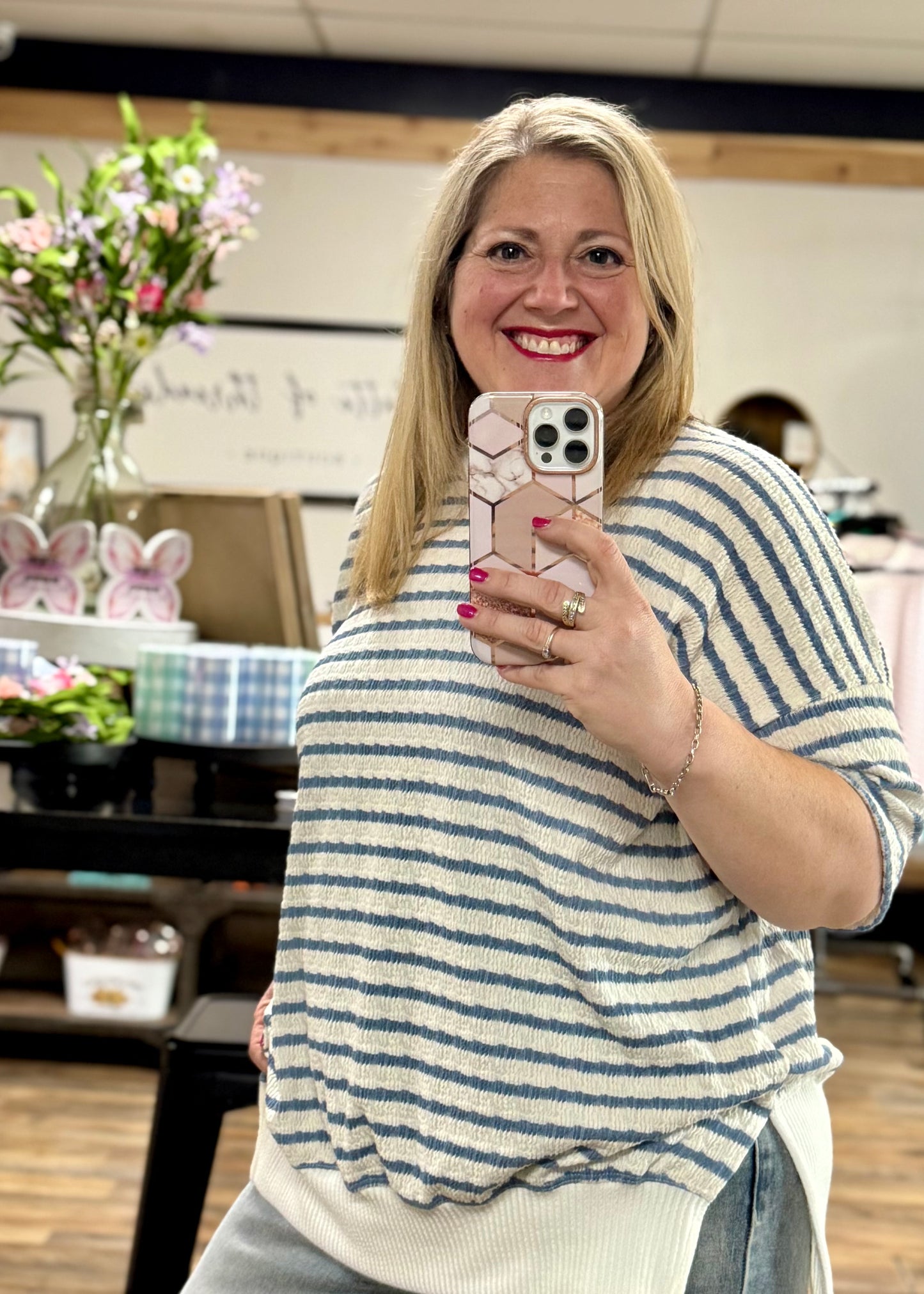 Denim - Light and Lush Striped Tunic
