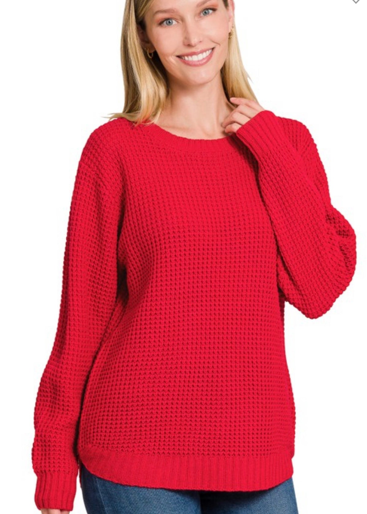 Waffle Knit Sweater