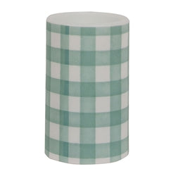 Green & White Gingham Check Timer Pillar