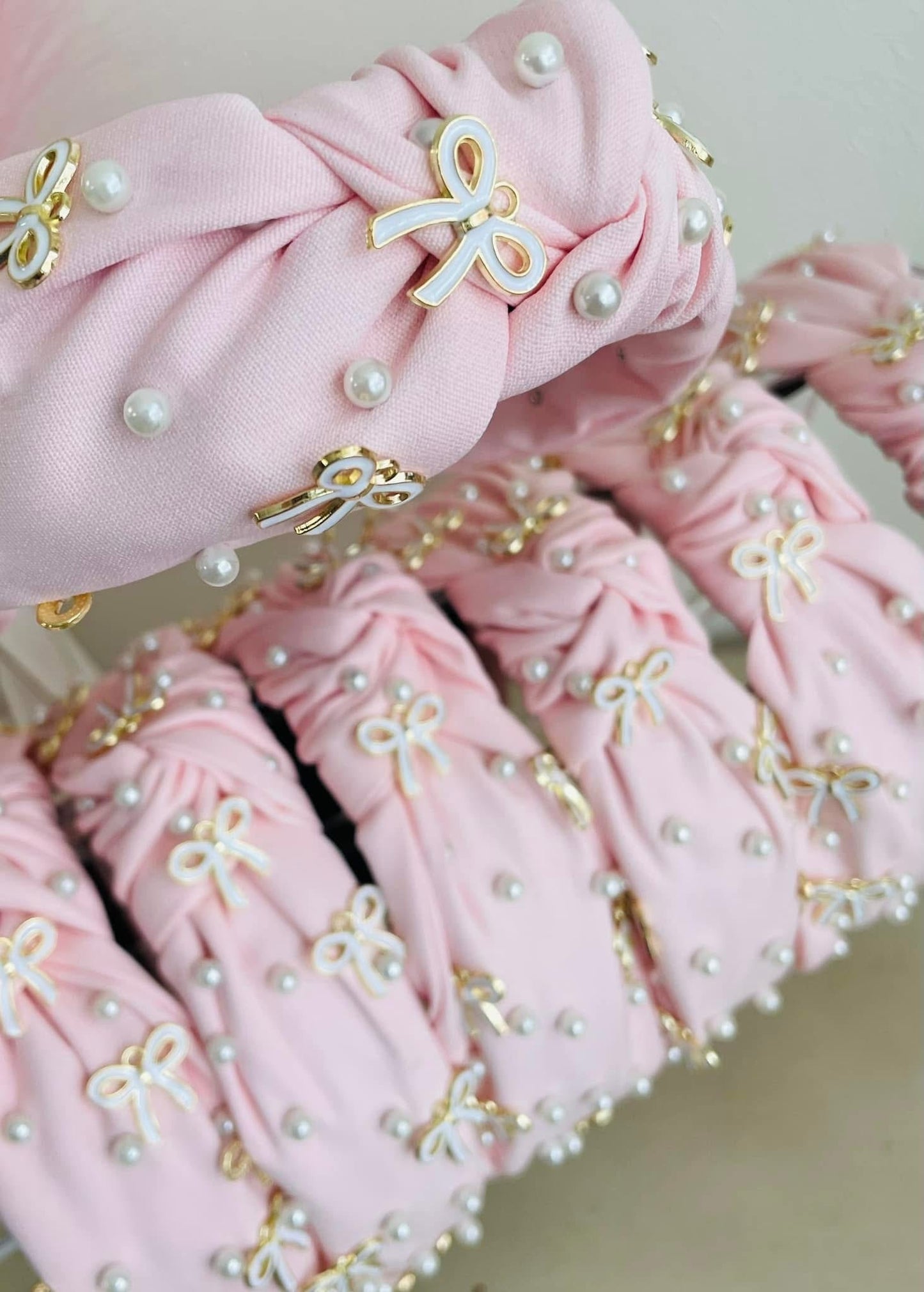 Light Pink Bow Headband