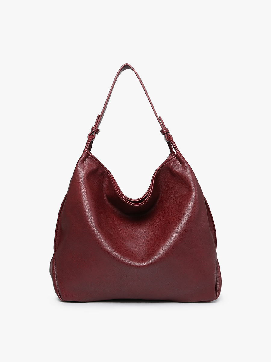 Burgundy - Gina Rustic Tote w/ Inner Compartment (M2177)