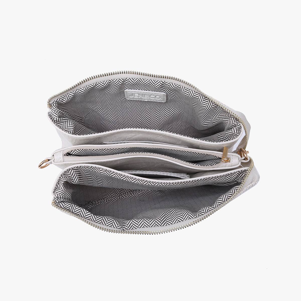 White - Izzy Tweed Crossbody c w/ Guitar Strap