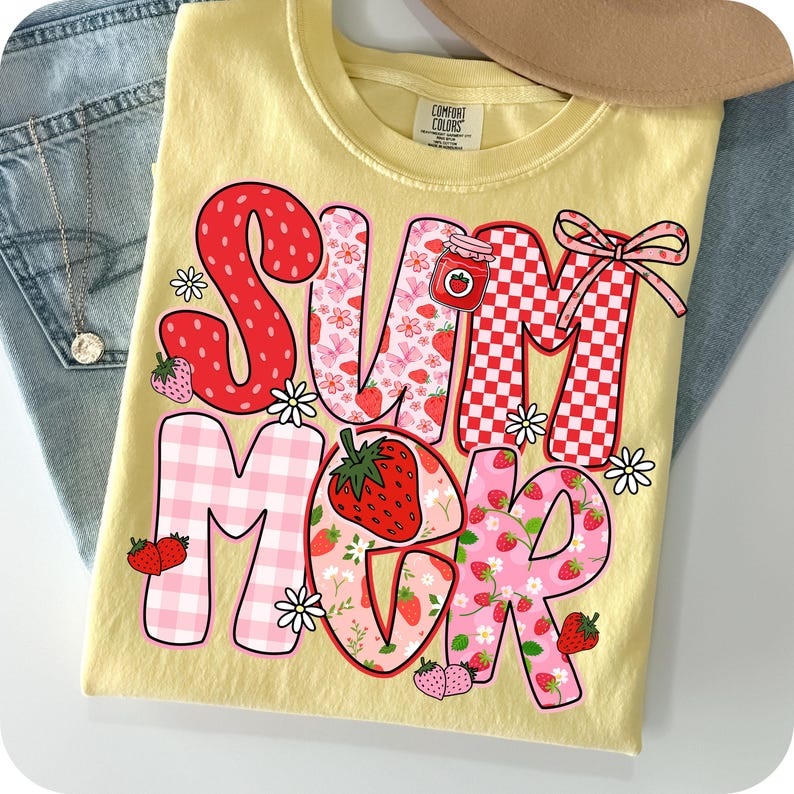 Summer Strawberry Graphic Tee - Made to Order