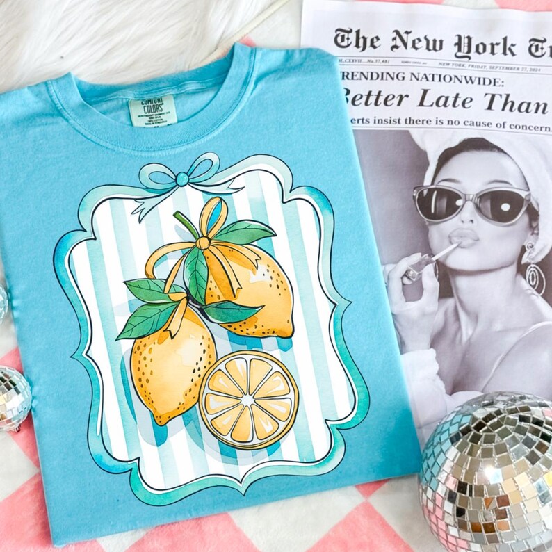 Retro Summer Lemon Graphic Tee - Made to Order