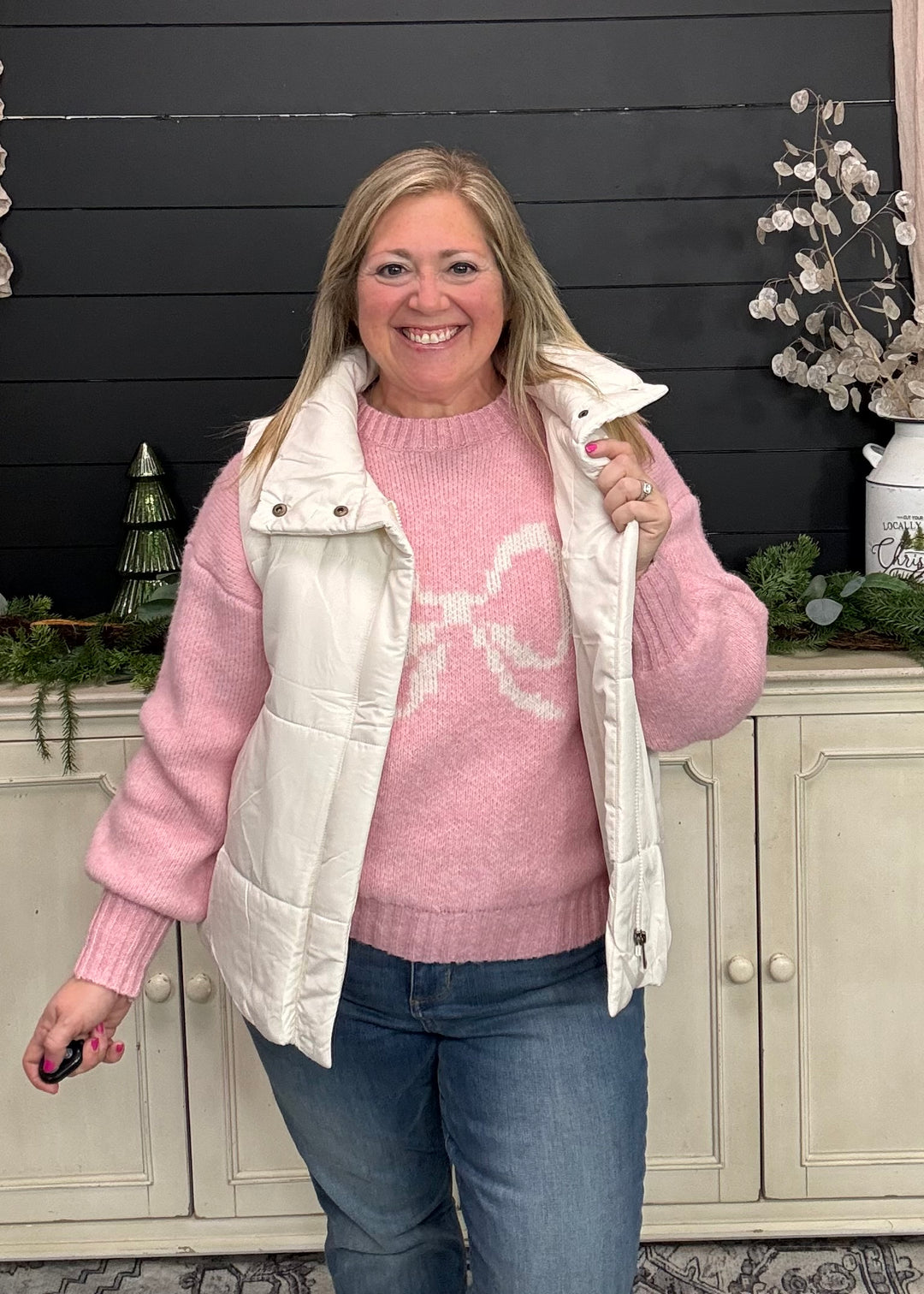 Petal Pink Bow Sweater