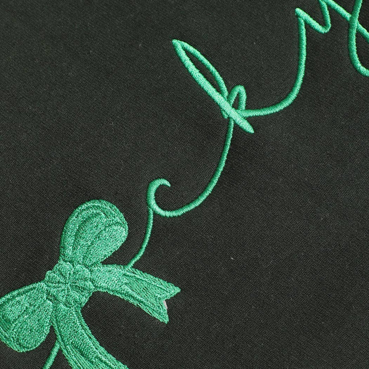 Lucky Bow Embroidered Sweatshirt - Ships Feb 6th