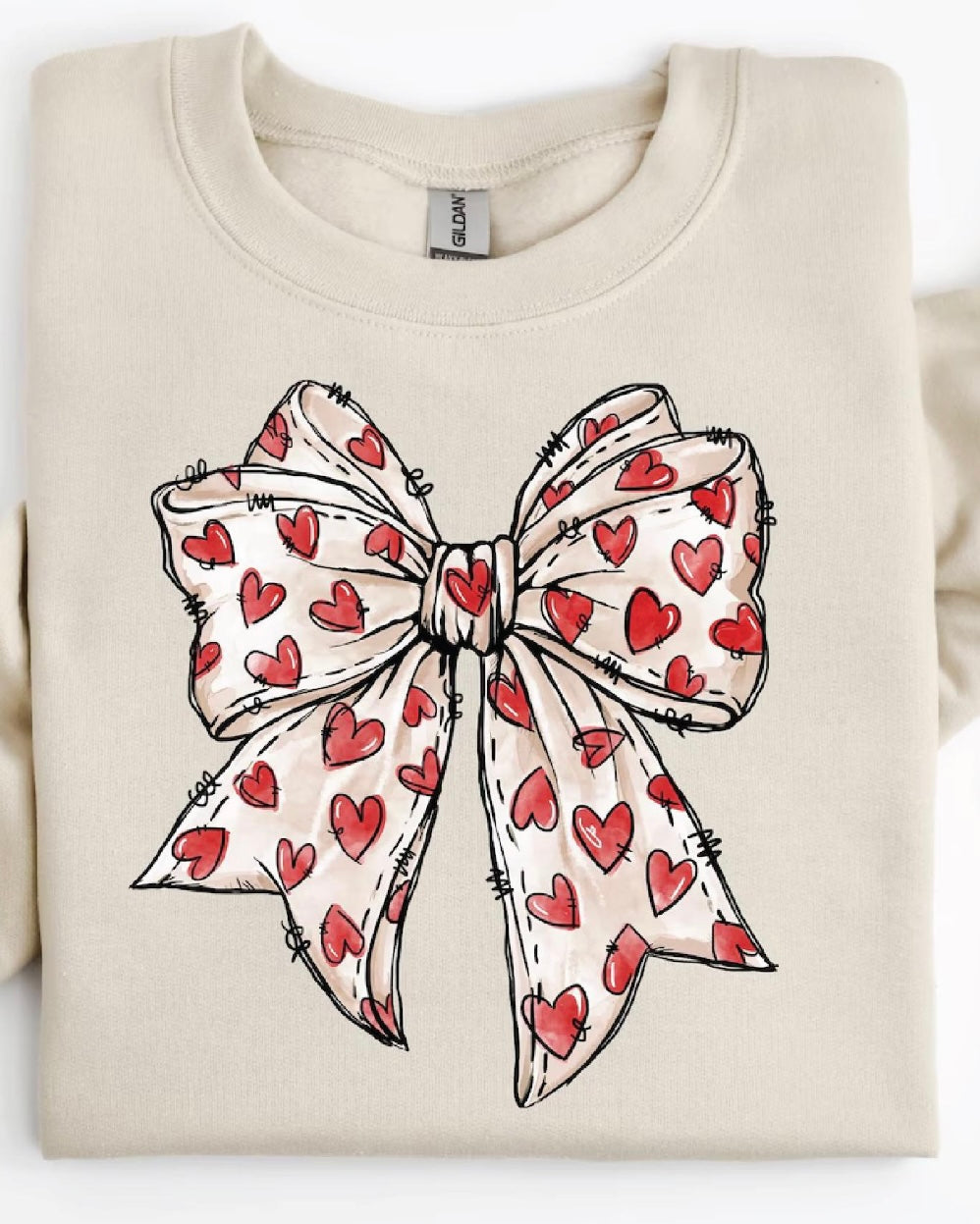 Valentine Bow Graphic Tee or Sweatshirt