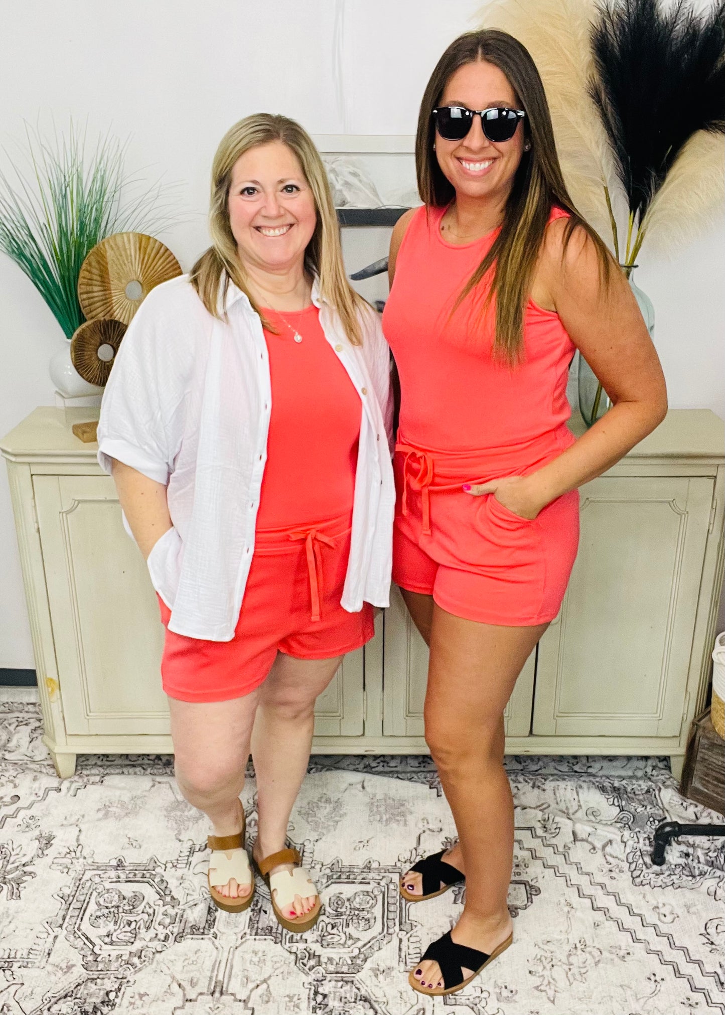 Coral - Vacay Vibes Romper