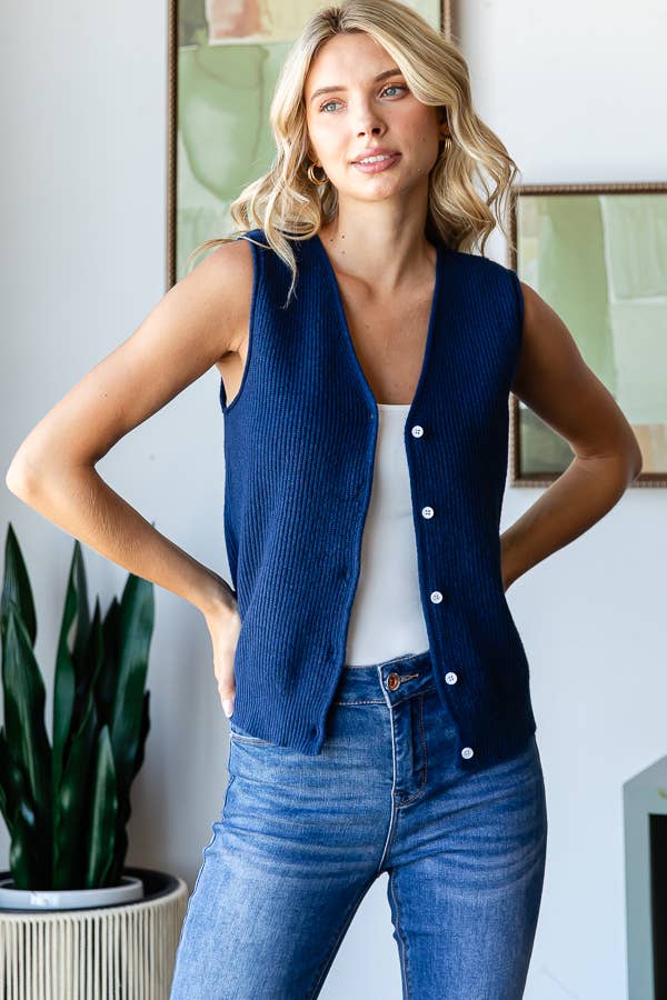 SOLID VEST: Blue