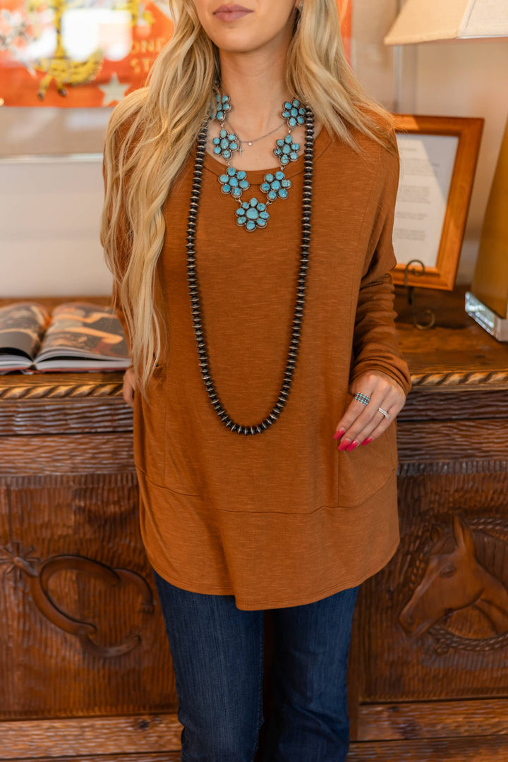Caramel - Weekend Ease Pocket Top
